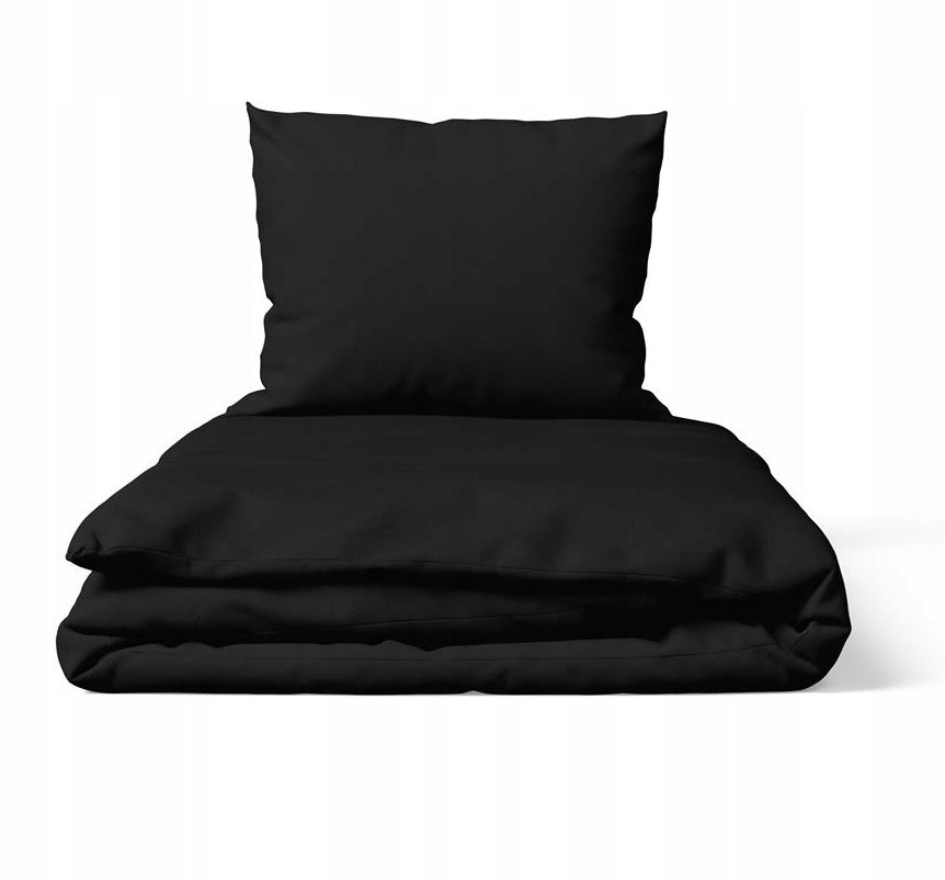 Bedding 140x200cm, 70x80cm, 140g/m2, cotton 100% color: BLACK