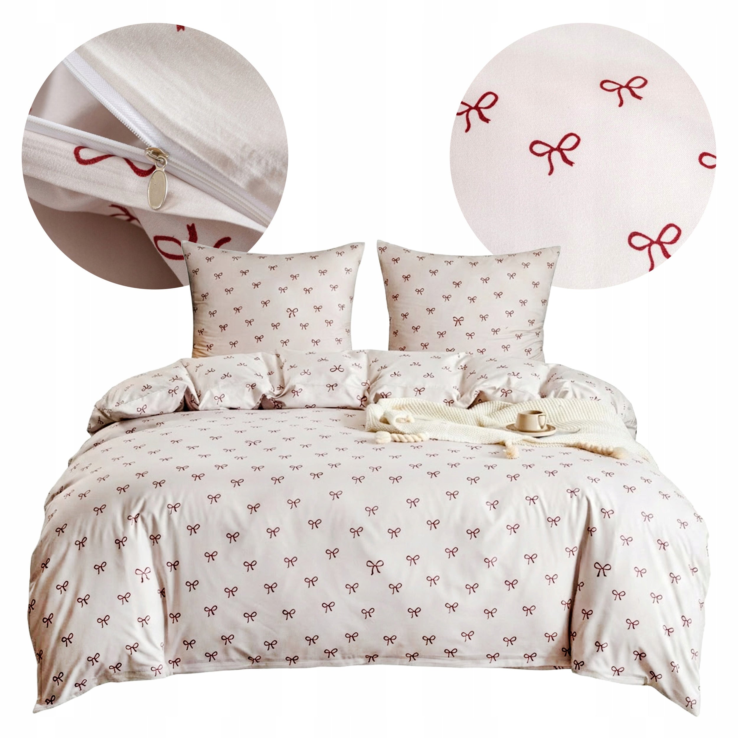 Bedding 160x200 + 2 pillowcases 70x80 bedding set with patterns BOWS