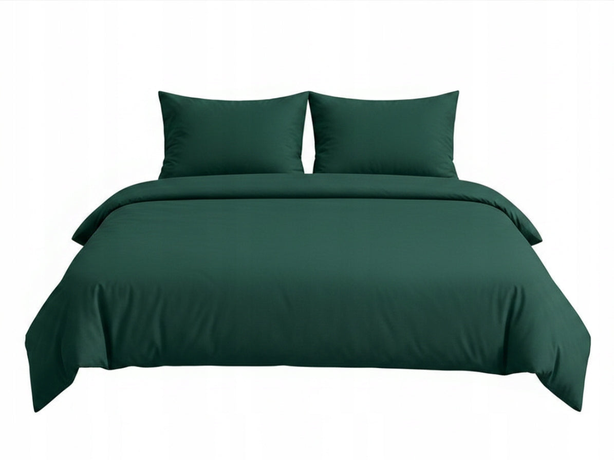 Bedding 160x200 Satin Cotton Green Bottle 2x70x80 Luxury
