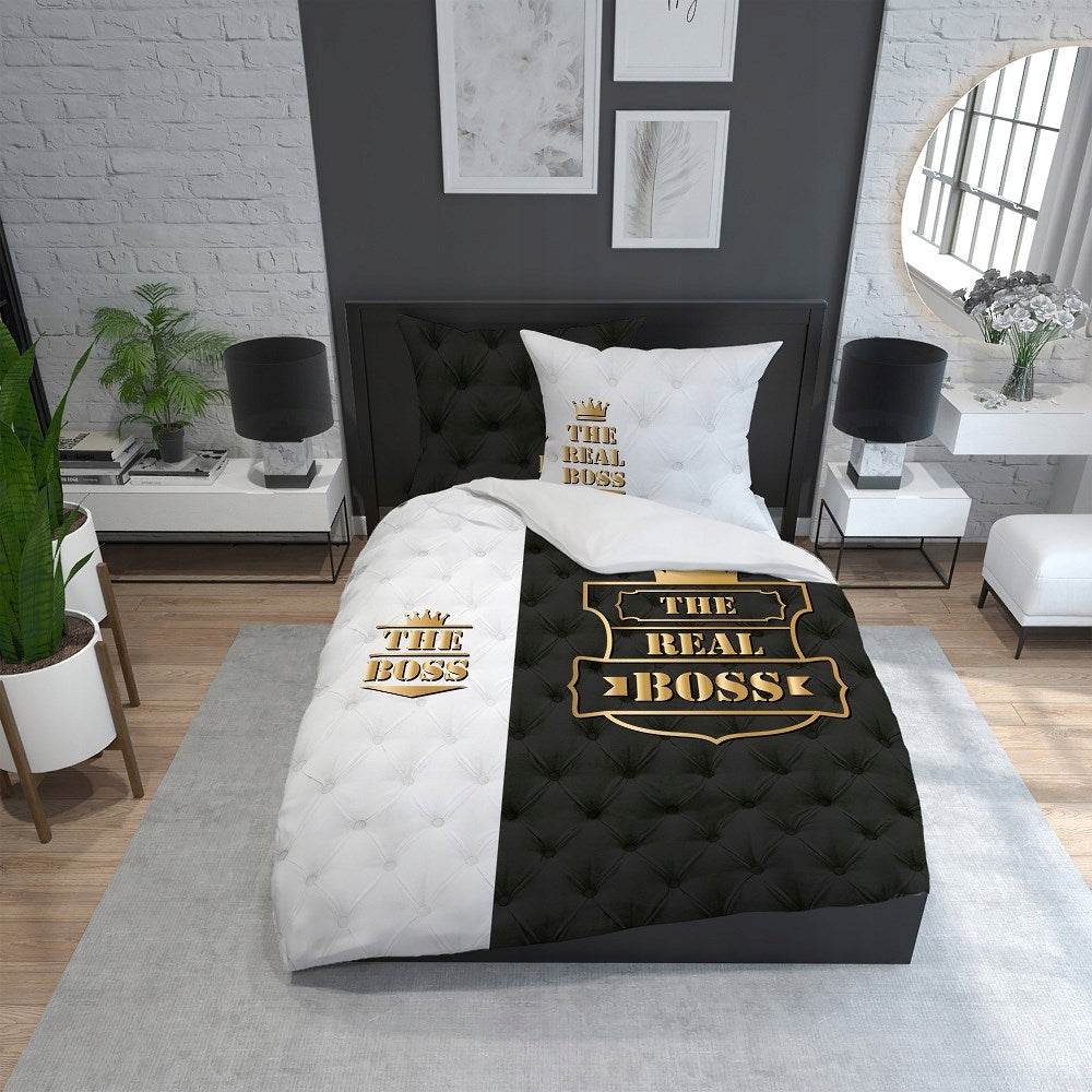Bedding 160x200 The Boss and The Real Boss black grey light Holland Home Packaging status original