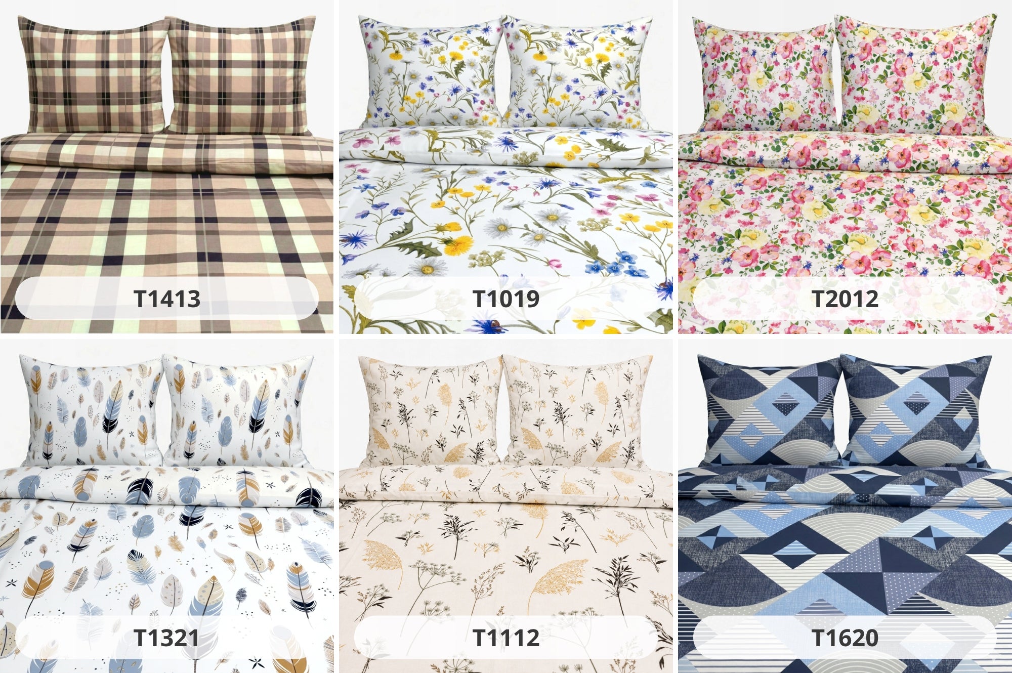 Bedding 160x200 cotton 2x pillowcase 70x80 cotton with zipper Poland patterns Manufacturer code POŚ-BAW-ZB-160/200