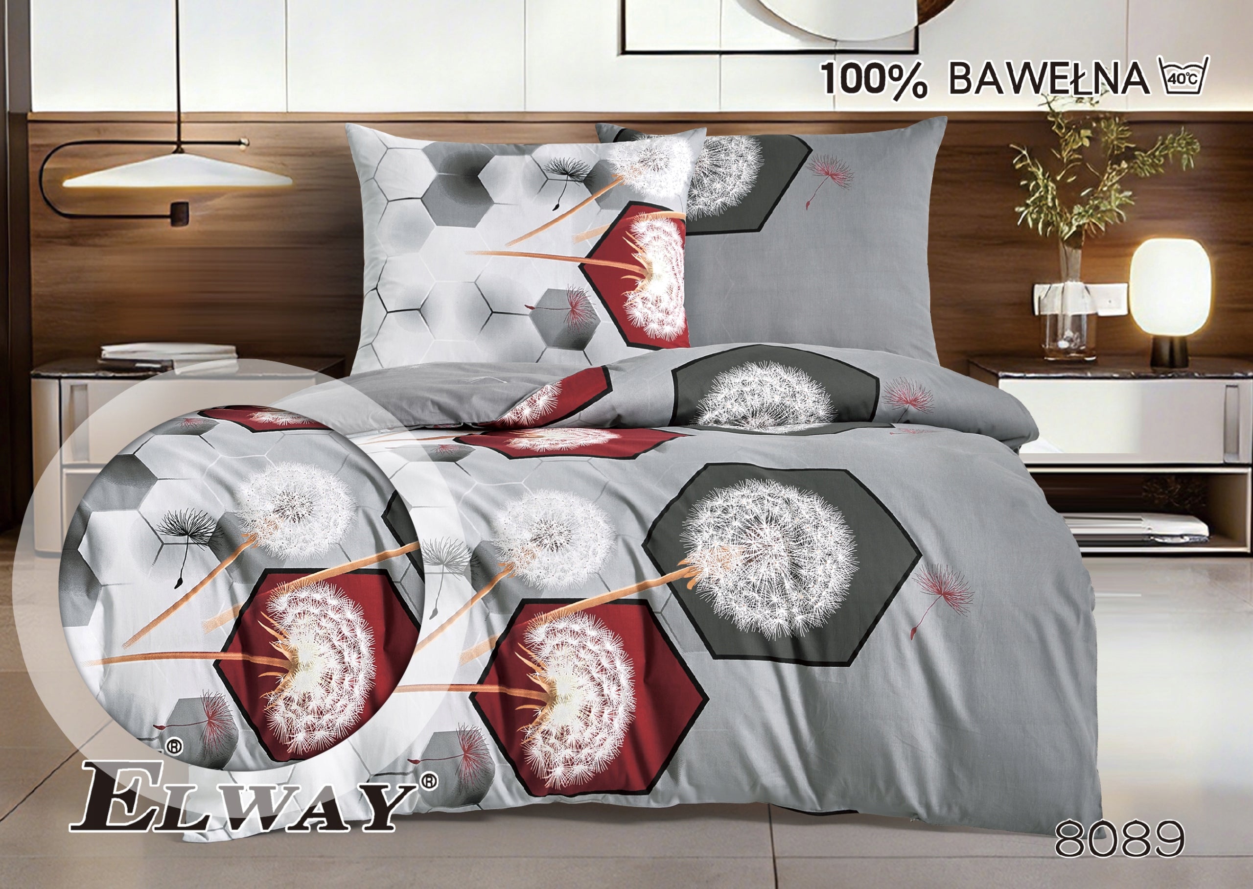 Bedding 160x200 cotton satin ELWAY 8089 100% Cotton NEW DESIGNS Packaging status original
