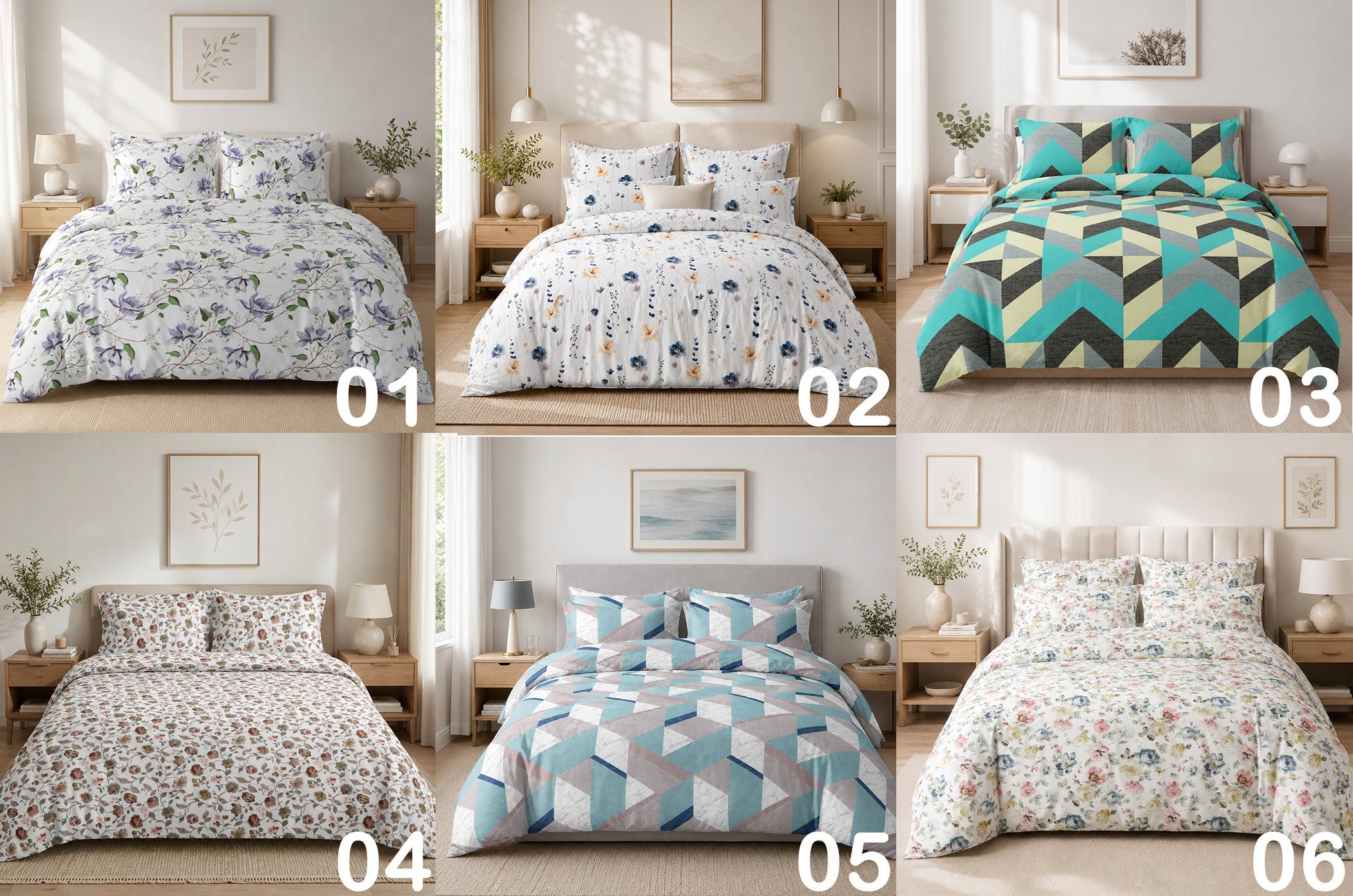 Bedding 180x200 Satin Cotton Anti-allergic Premium Patterns Packaging status original