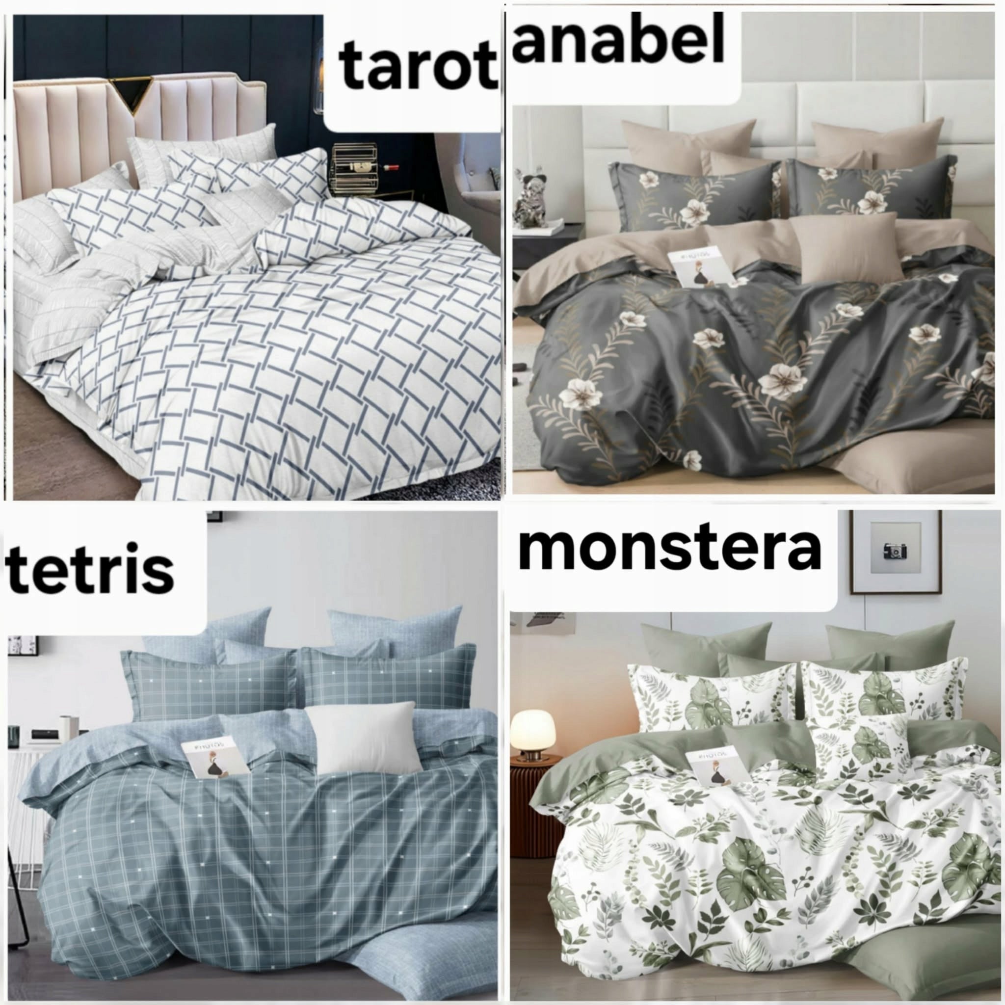 Bedding 200x220 cm + 2 pillowcases Bedding set PATTERNS Brand Smukee