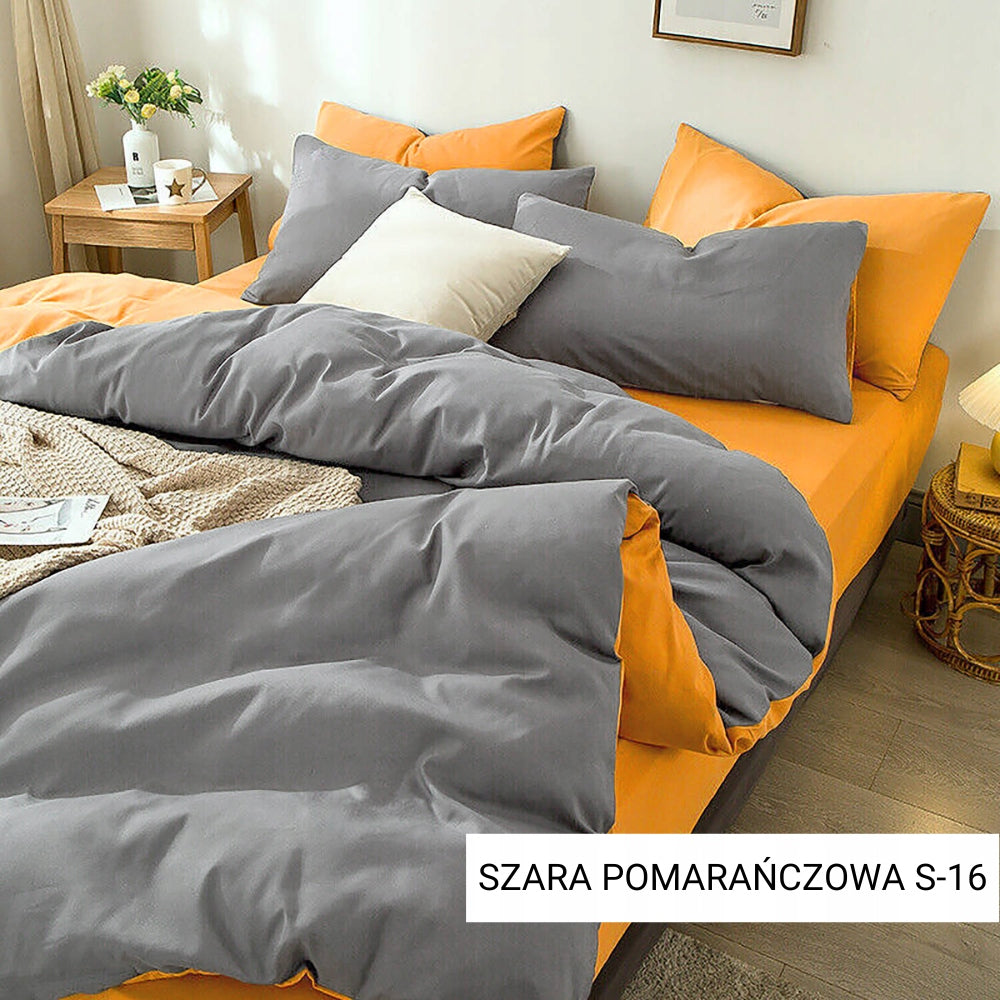 Bedding 200x220 double-sided two-tone zipper set colors Comforter cover width 200 cm