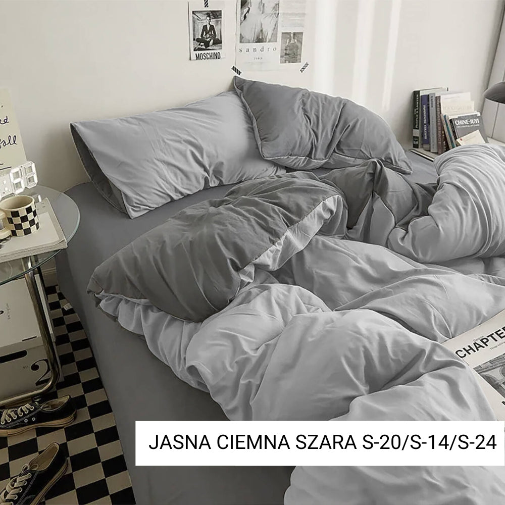 Bedding 200x220 double-sided two-tone zipper set colors Length of comforter cover 220 cm