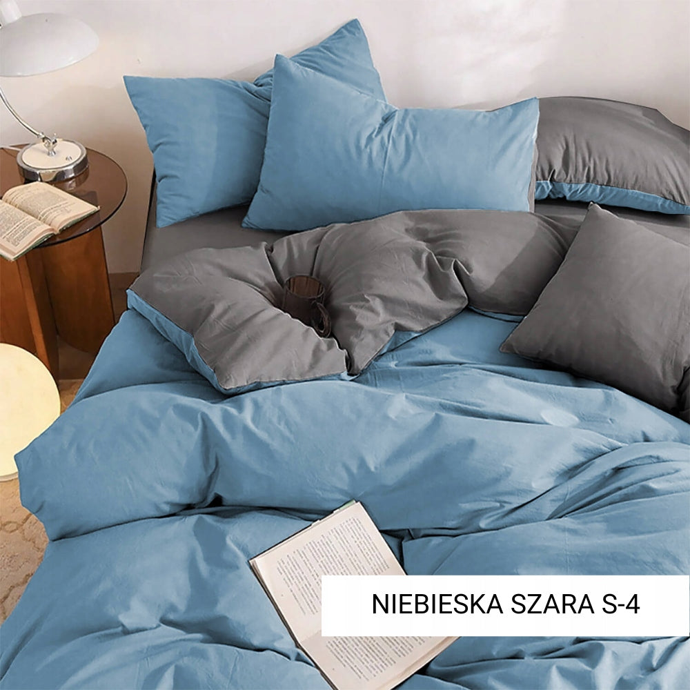 Bedding 200x220 double-sided two-tone zipper set colors Manufacturer code komplet pościeli gładka bez wzoru satyna