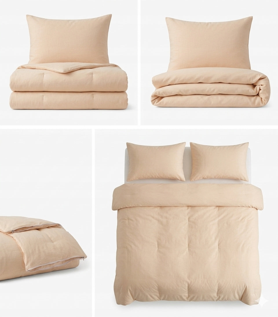 Bedding 220x200 Satin Cotton Beige 2x70x80 Luxury Length of comforter cover 200 cm