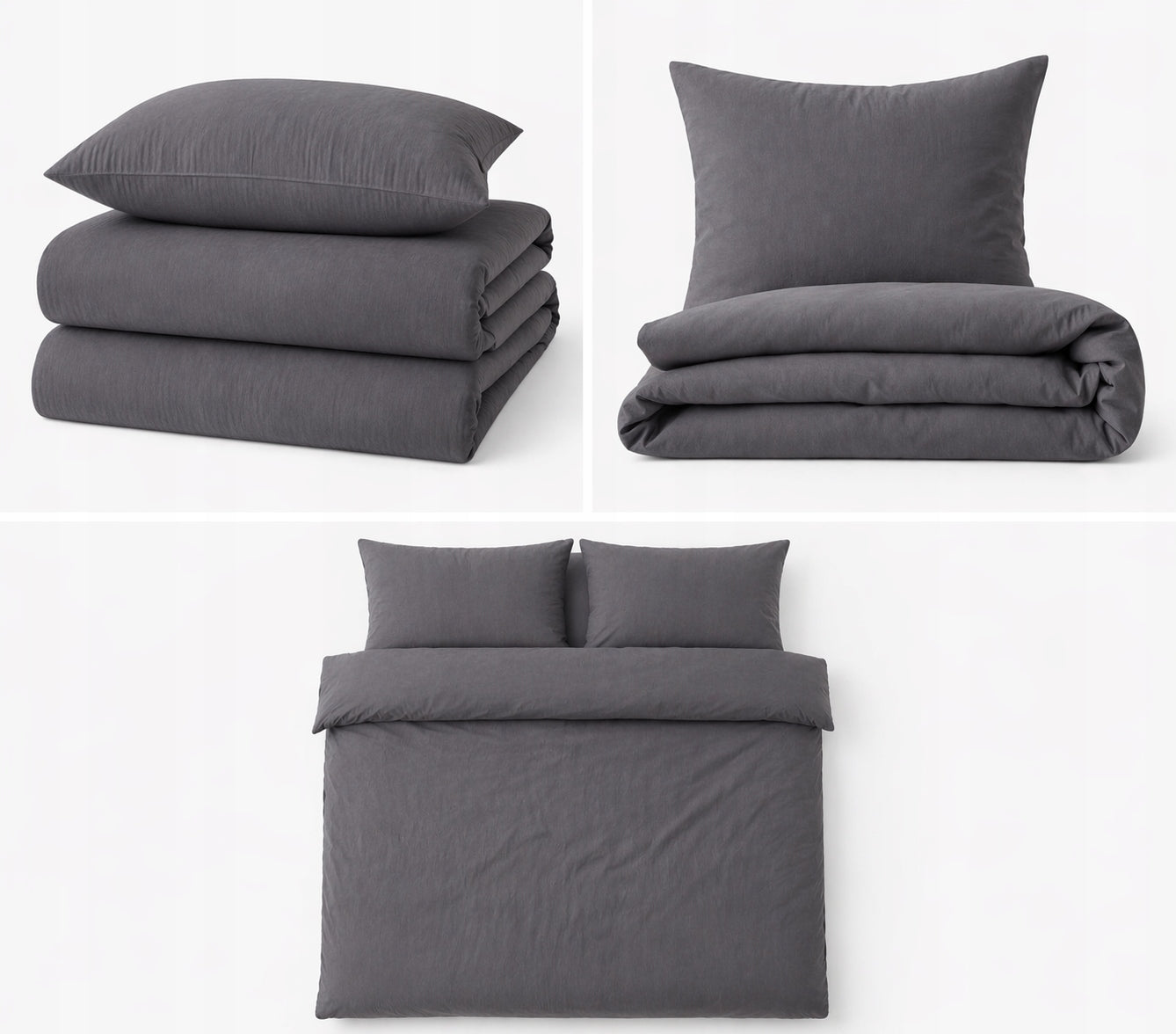 Bedding 220x200 Satin Cotton Grey 2x70x80 Luxury Length of comforter cover 200 cm