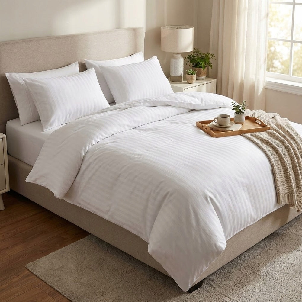 Bedding Adamaszek White 160x200 + 2x 70/80cm per Bookmark Hotel Microphase Manufacturer code 5905261454829