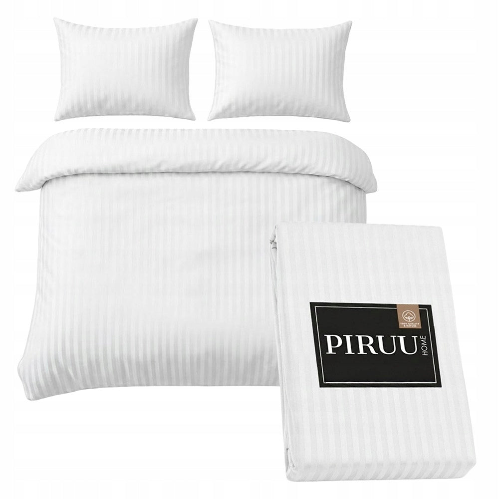Bedding Adamaszek White 160x200 + 2x 70/80cm per Bookmark Hotel Microphase
