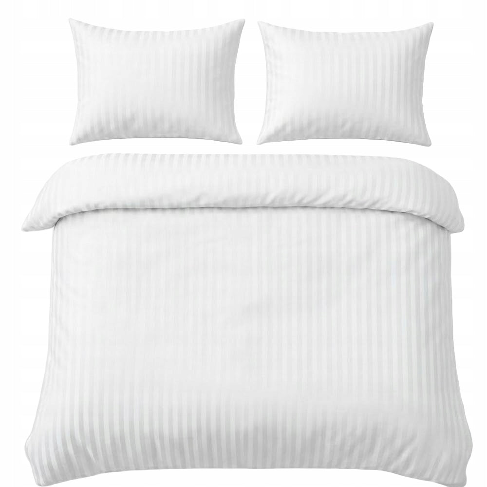 Bedding Adamaszek White 220x200 + 2x 70/80cm per Bookmark Hotel Microphase Packaging status original