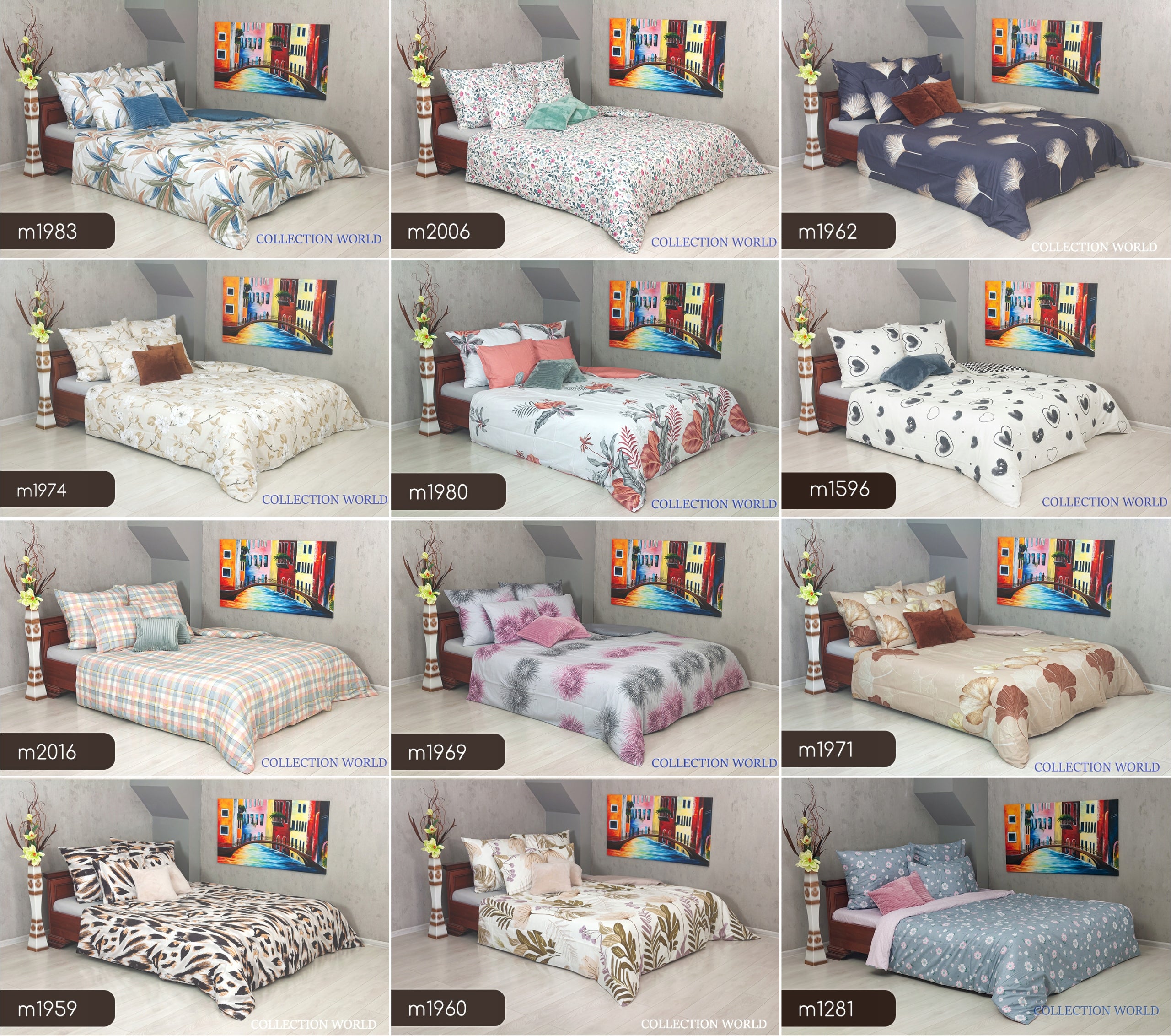 Bedding Collection World 140x200 Cotton Satin freebie Elway pillowcases Manufacturer code Pościel 140x200