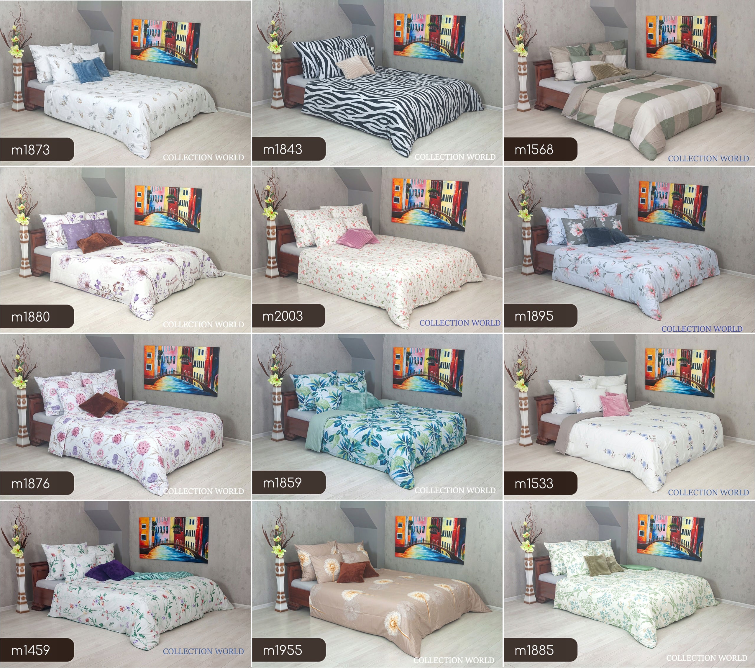 Bedding Collection World 160x200 Cotton Satin freebie Elway pillowcases Comforter cover width 160 cm