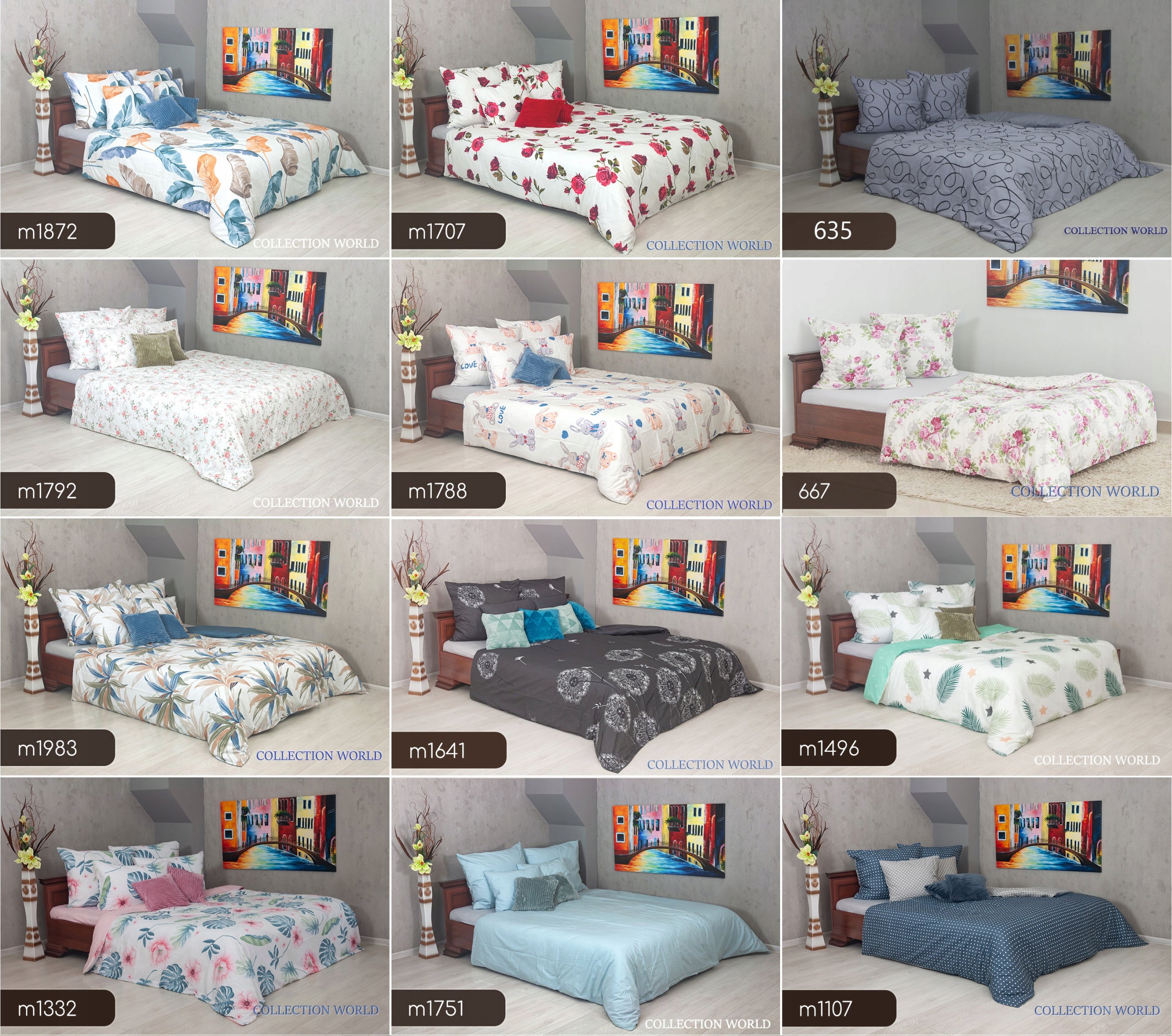 Bedding Collection World 160x200 Cotton Satin freebie Elway pillowcases Pillow dimensions 70x80cm
