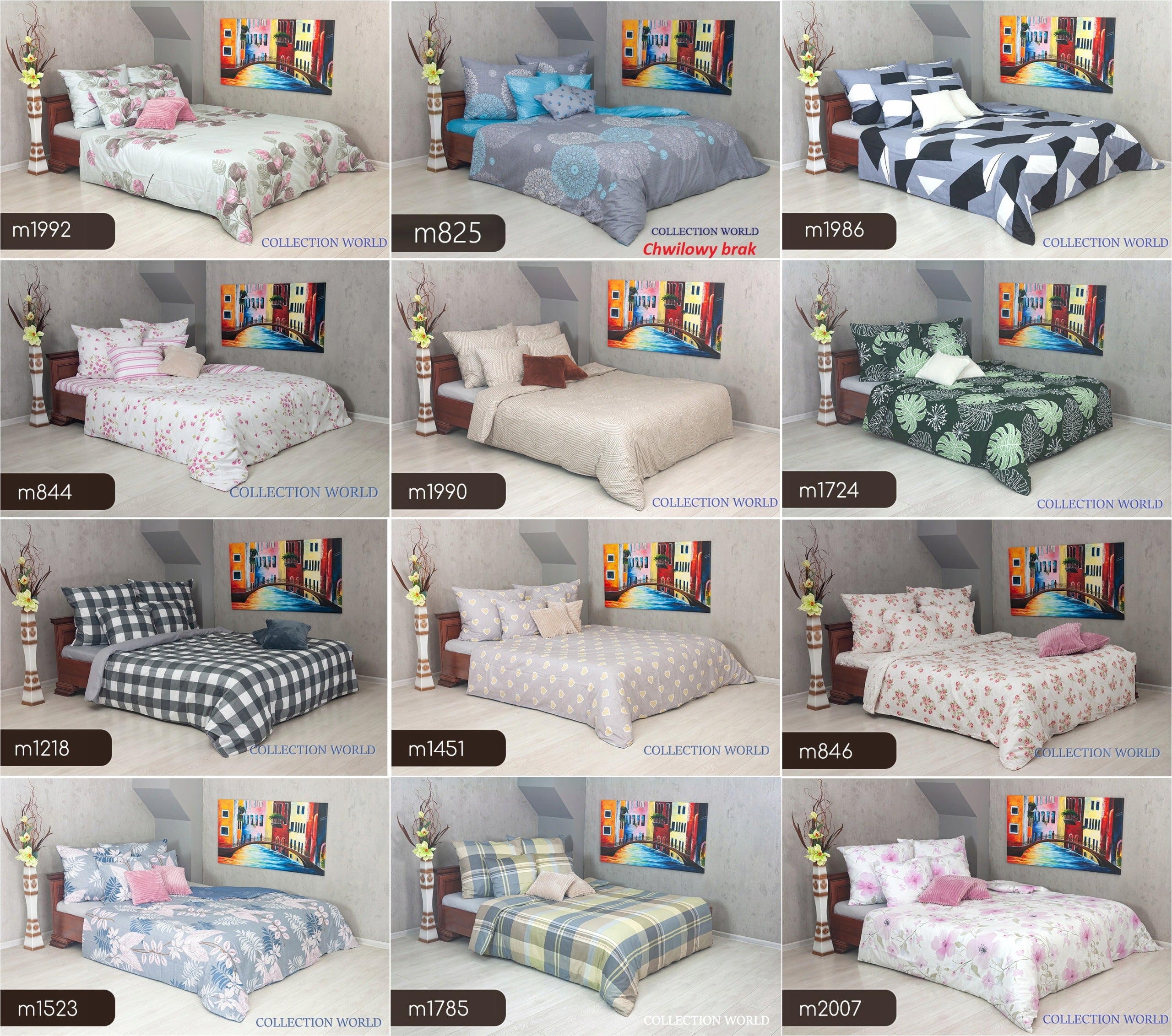 Bedding Collection World 180x200 Cotton Satin NEW DESIGNS Brand Elway