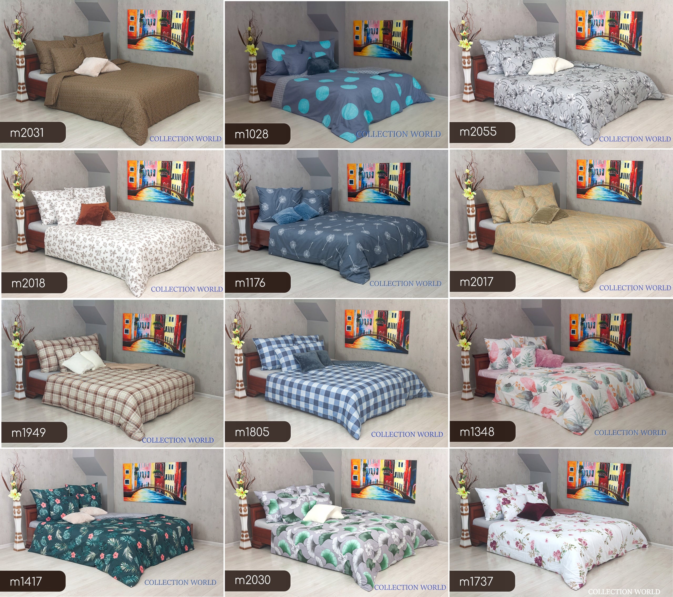 Bedding Collection World 200x220 Cotton Satin NEW DESIGNS freebie Elway Length of comforter cover 220 cm