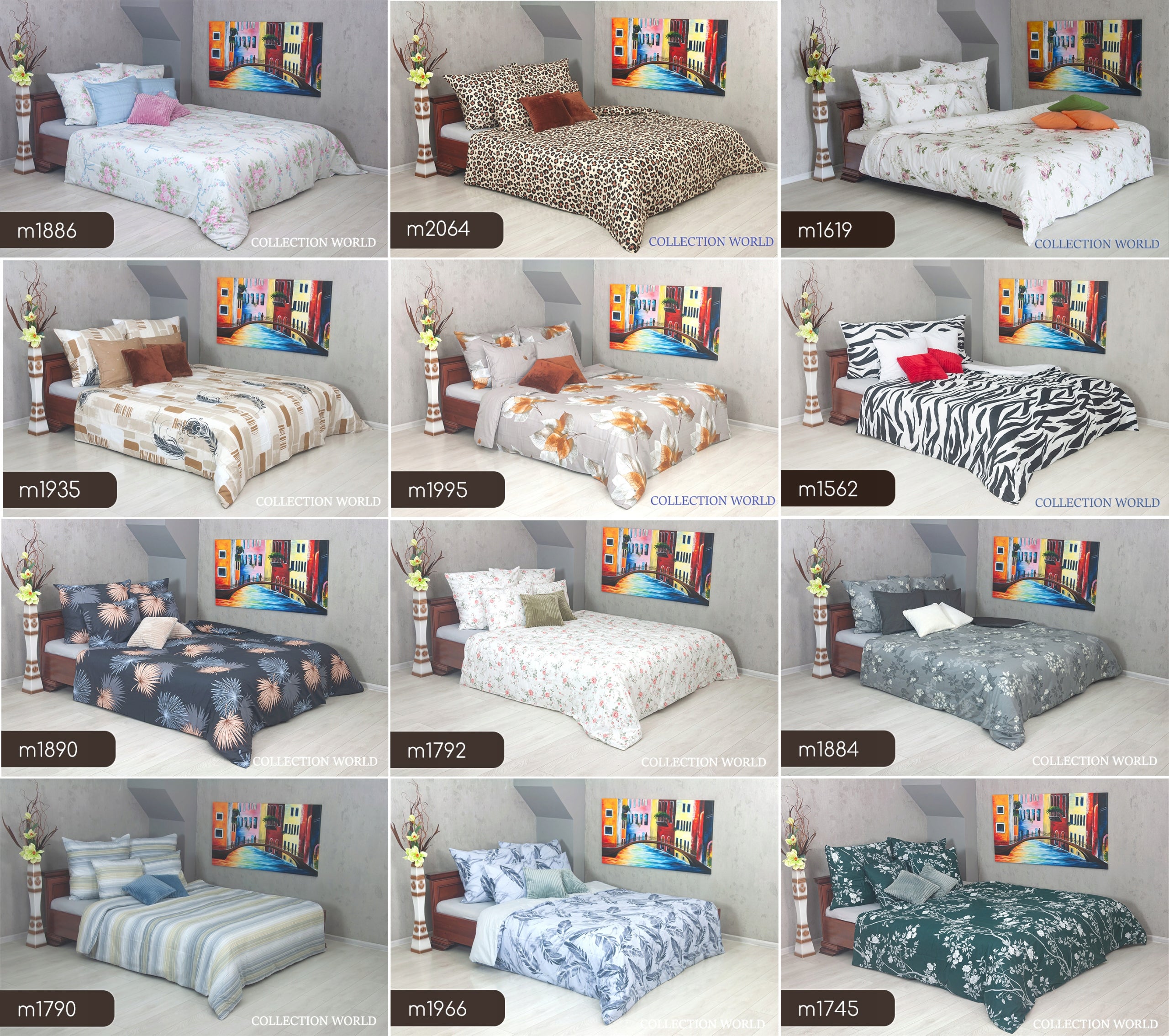 Bedding Collection World 200x220 Cotton Satin NEW DESIGNS freebie Elway Material cotton satin