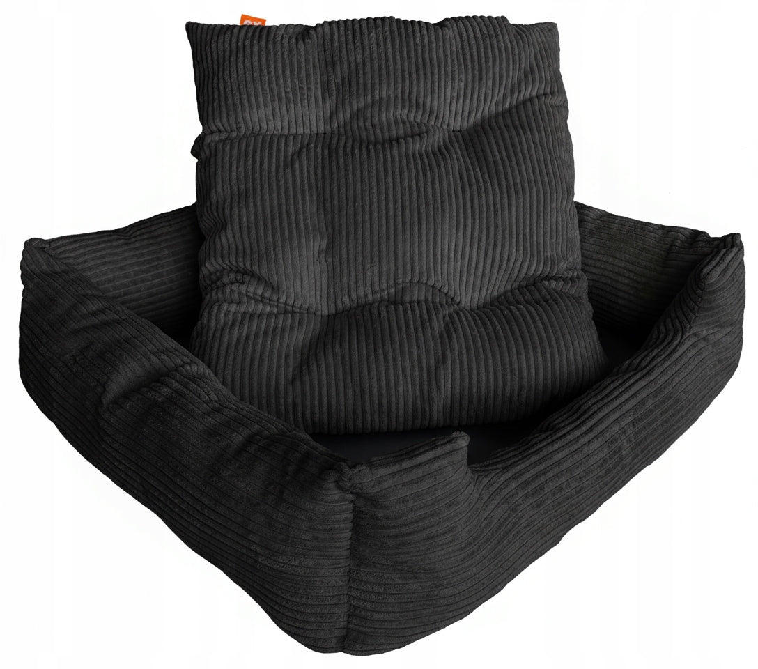 Bedding Cushion SOFT PLUSH 75x65cm AXS BLACK corduroy Manufacturer code 1000