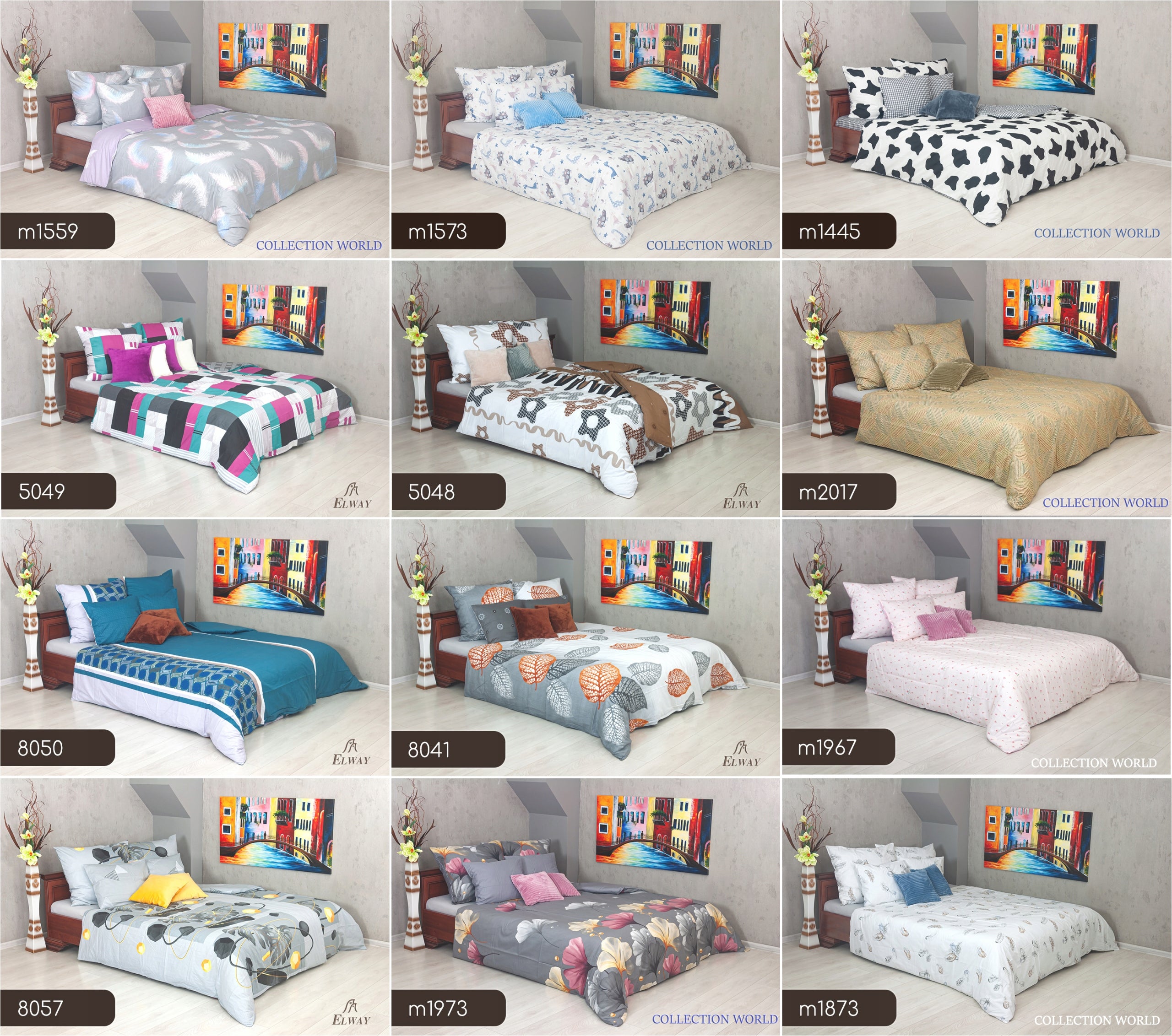 Bedding ELWAY 140x200 Cotton Satin NEW DESIGNS Manufacturer code pościel-140x200-elway