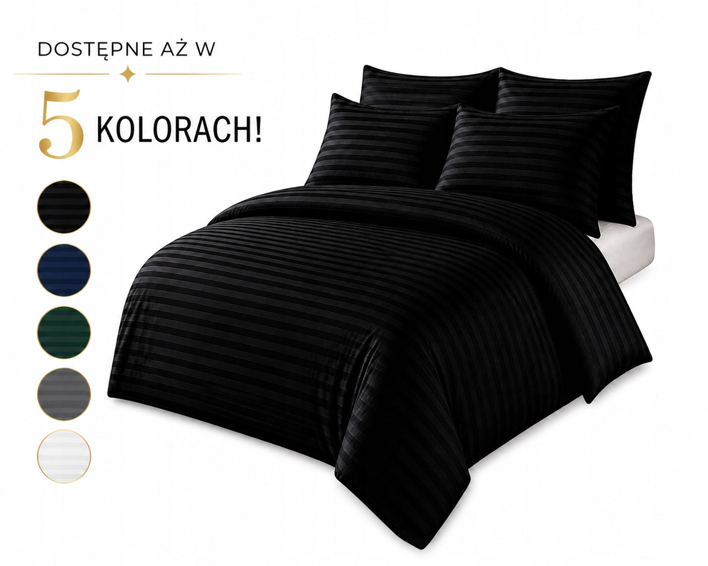 Bedding Hotel Jacquard 180x200 cm + 2 Pillowcases For Any Dimension 5 COLORS