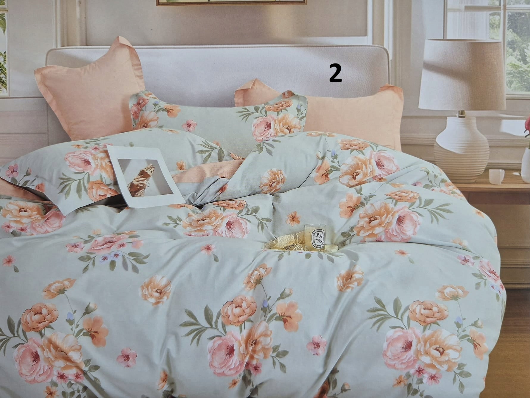 Bedding Set 100% Cotton 160x200cm + 2 Pillowcases 70x80 Assorted Designs Packaging status original