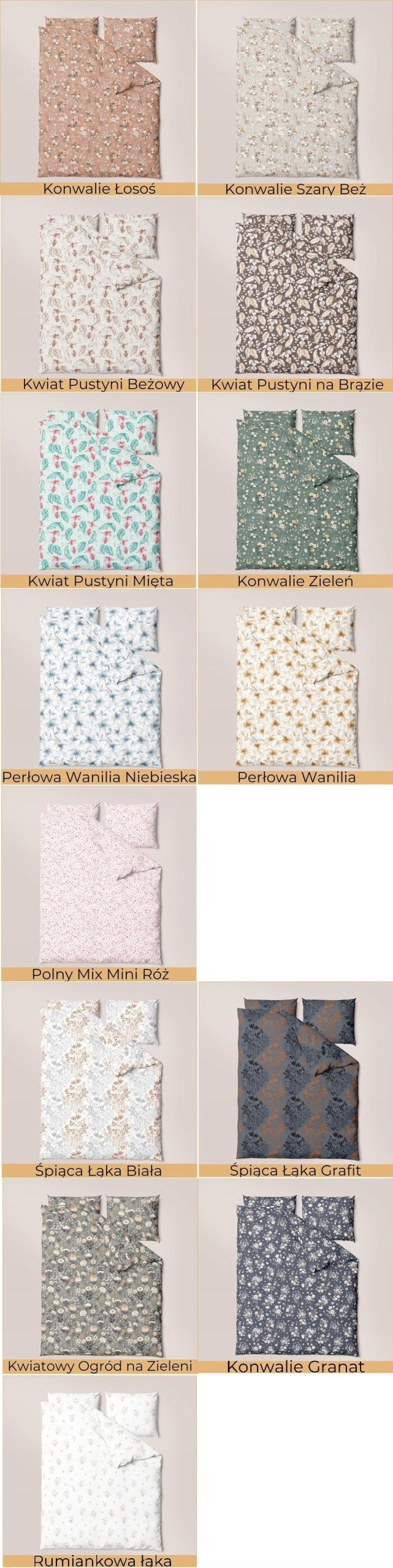 Bedding set 140x200 thick Polish cotton 100% lots of patterns - certificate Pillow dimensions 70x80cm