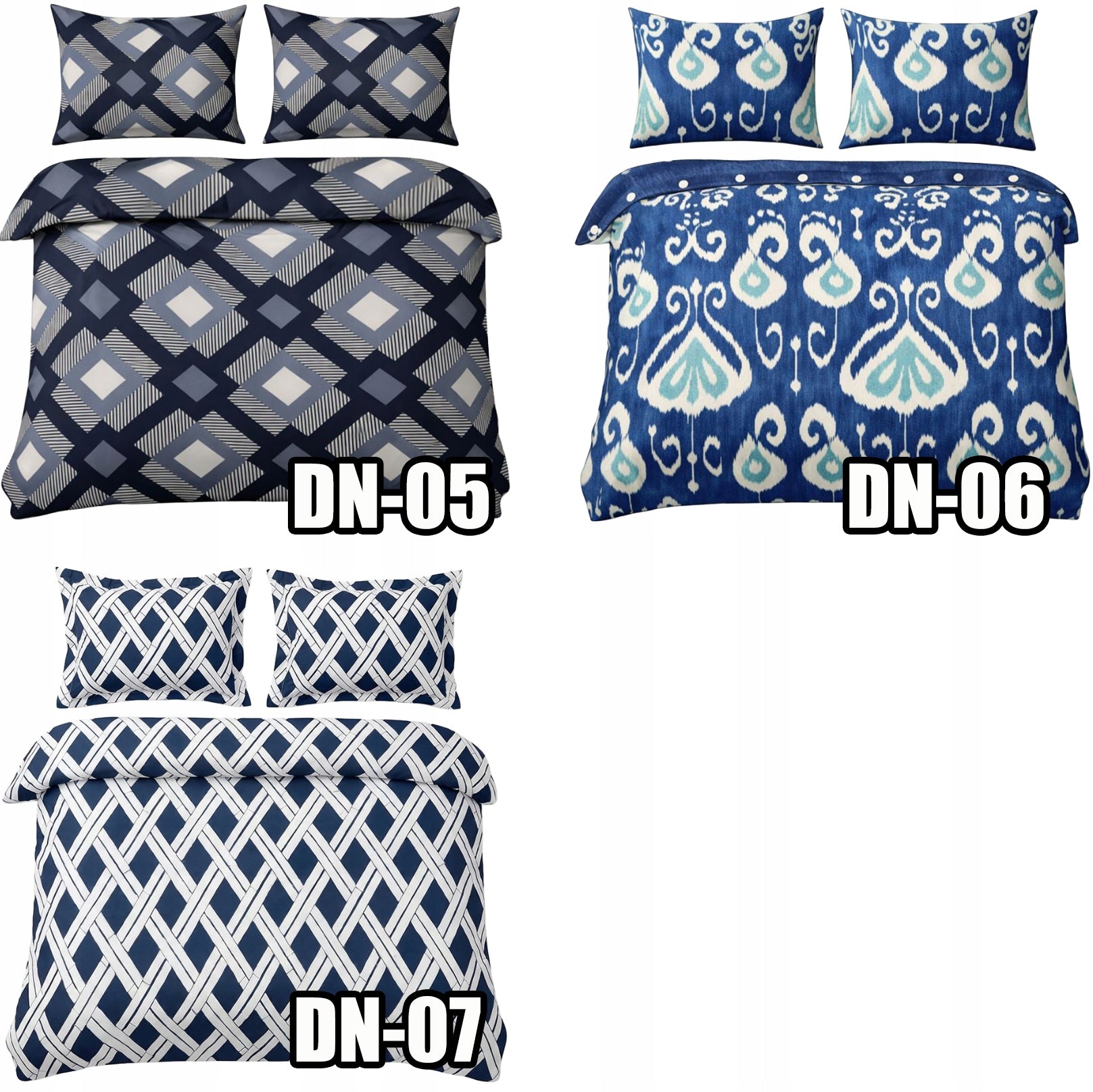 Bedding set 220x200 + 2 x 70x80 cotton satin VARIOUS DESIGNS SELECTION Packaging status original