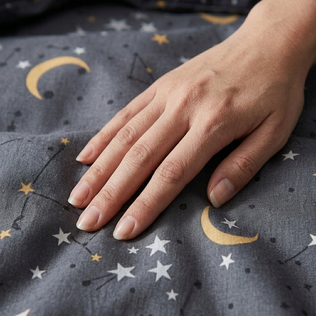 Bedding set 3-cz 160x200 + 2*70x80 cotton grey stars moon night Comforter cover width 160 cm
