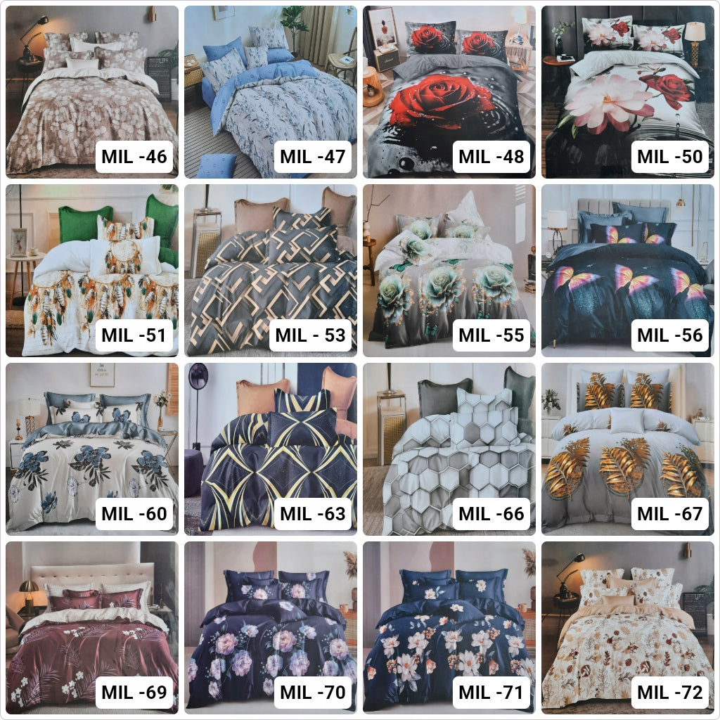 Bedding set satin cotton 180x200 + sheet different patterns Length of comforter cover 200 cm