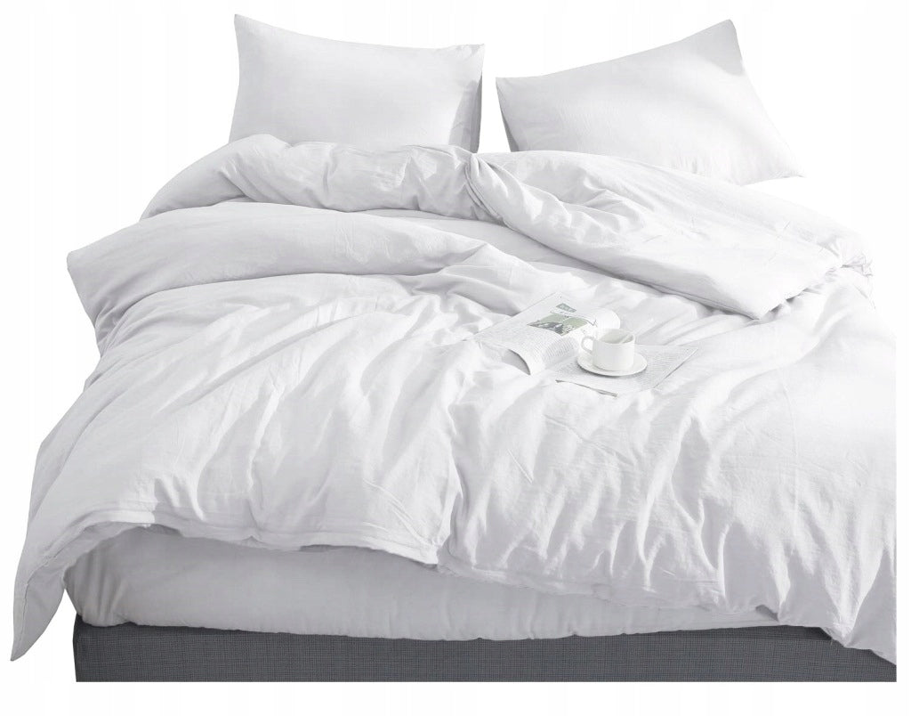 Bedding white plain cotton 140x200 + 70x80 house/hotel Packaging status original