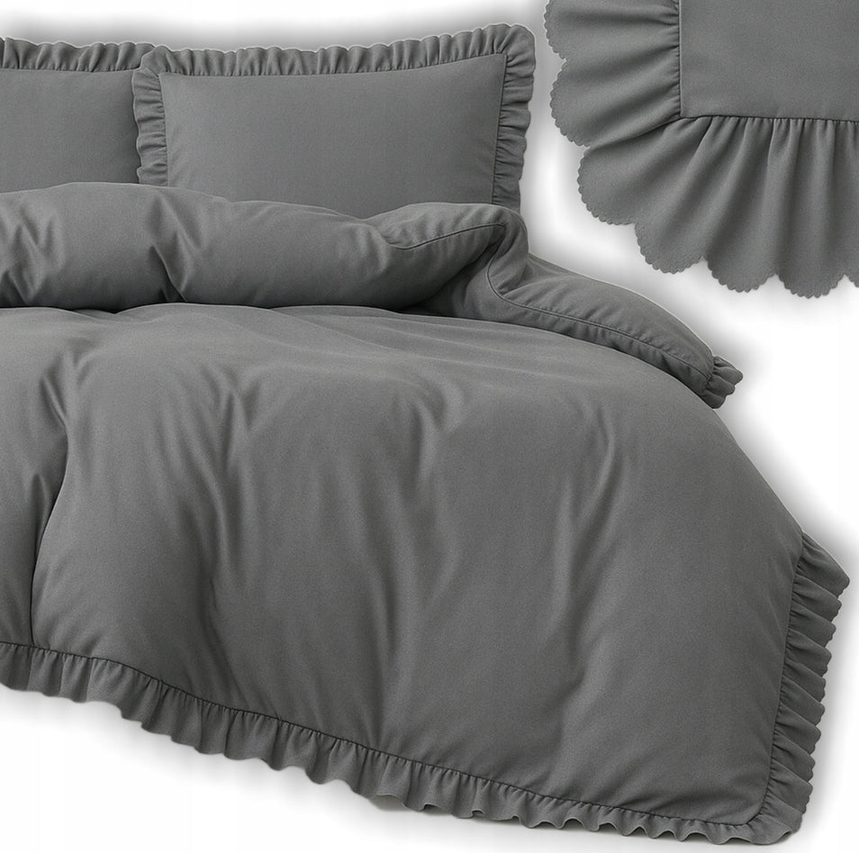 Bedding with frill 160x200 +2 pillowcases PREMIUM bedding set cozy