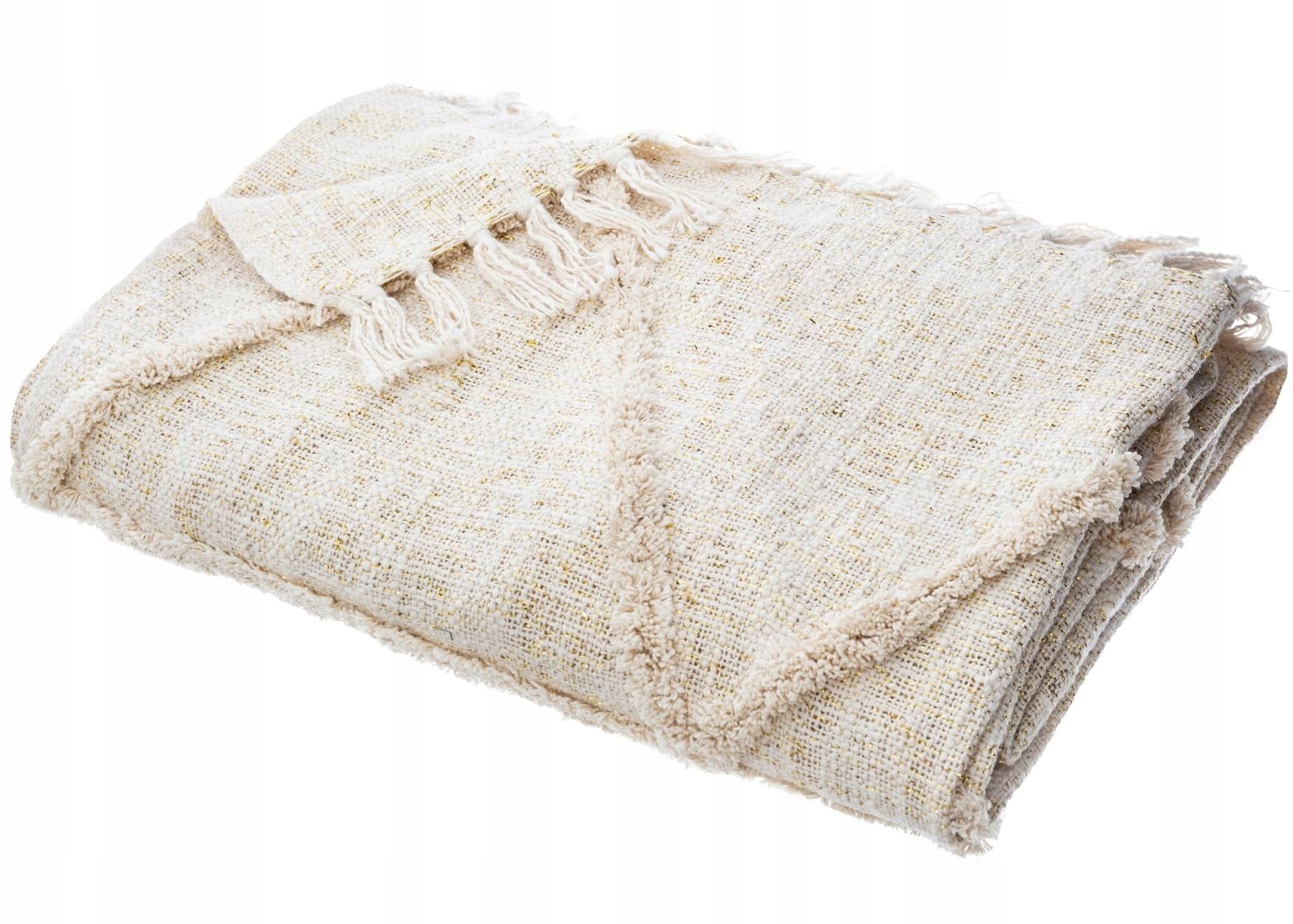 Bedspread 130x180 cm beige bedroom plaid