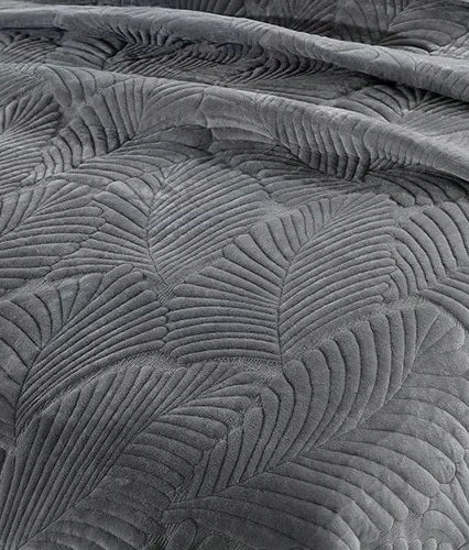 Bedspread 160x200 Quilted Velour Velvet Colors Pattern LEAVES EAN (GTIN) 5905902783592