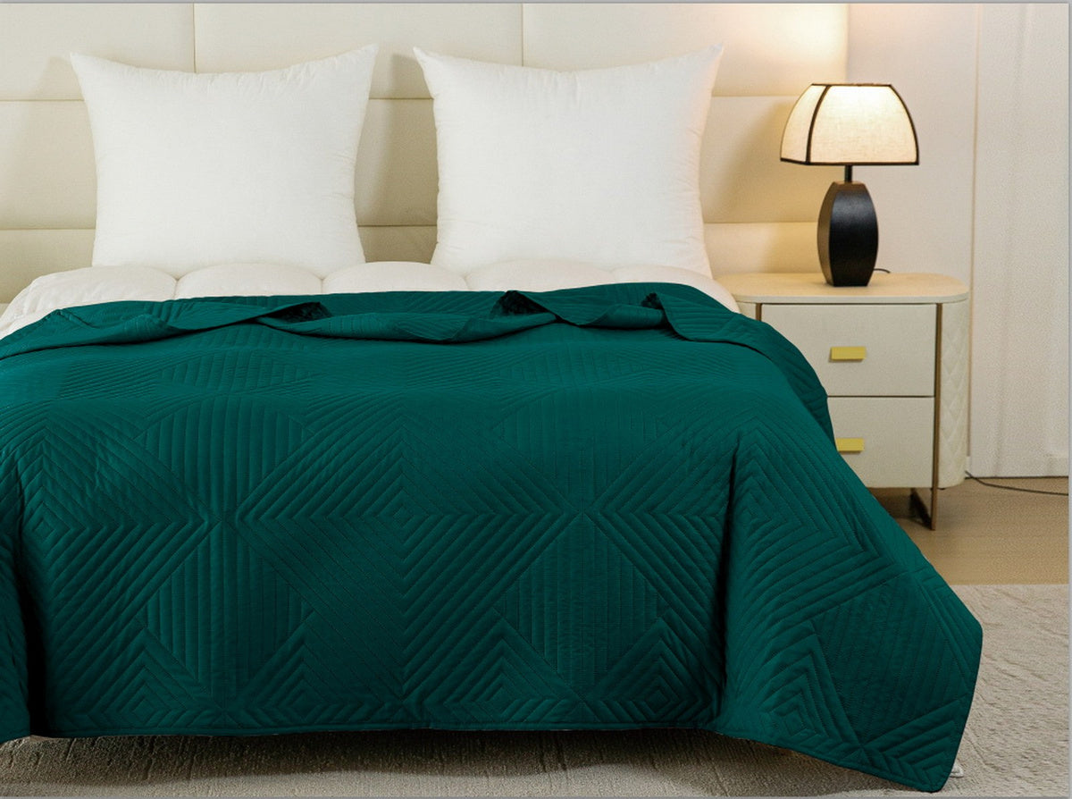 Bedspread 200x220 QUILTED embossed microfiber cap Zeynep green Packaging status original