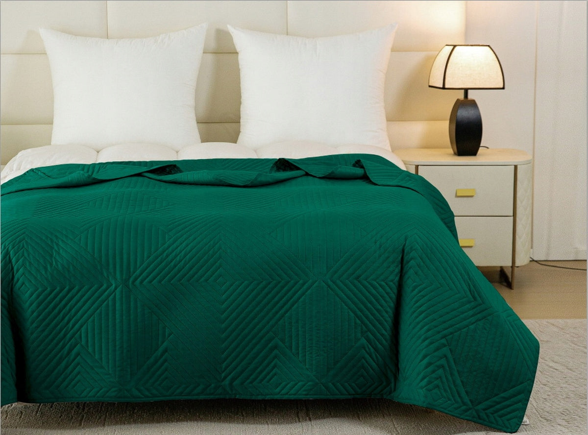 Bedspread 220x240 QUILTED embossed microfiber cap Zeynep green Packaging status original