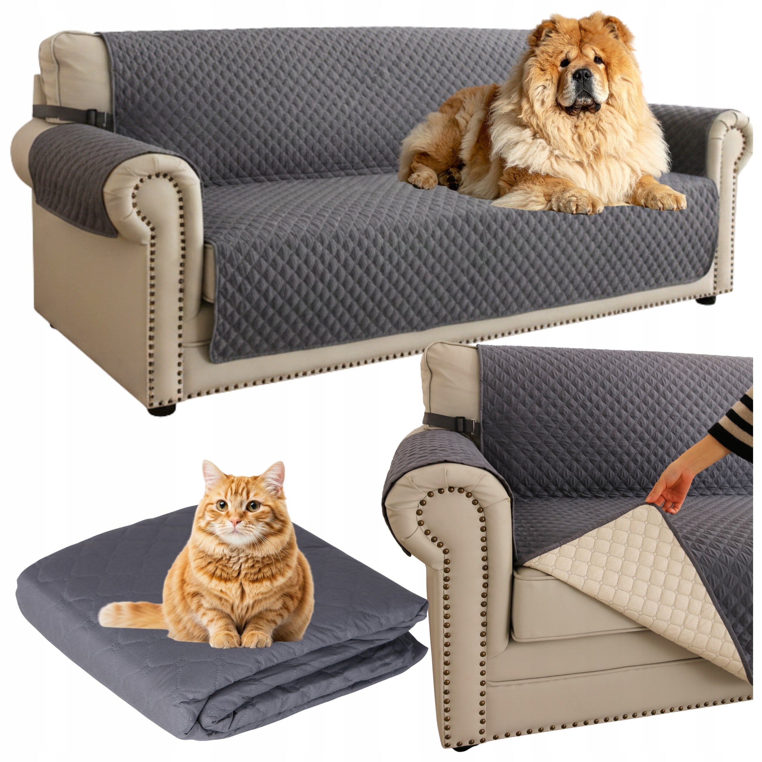 Bedspread Dog Protective Couch Non-Slip Waterproof 167x193 Brand Wobell