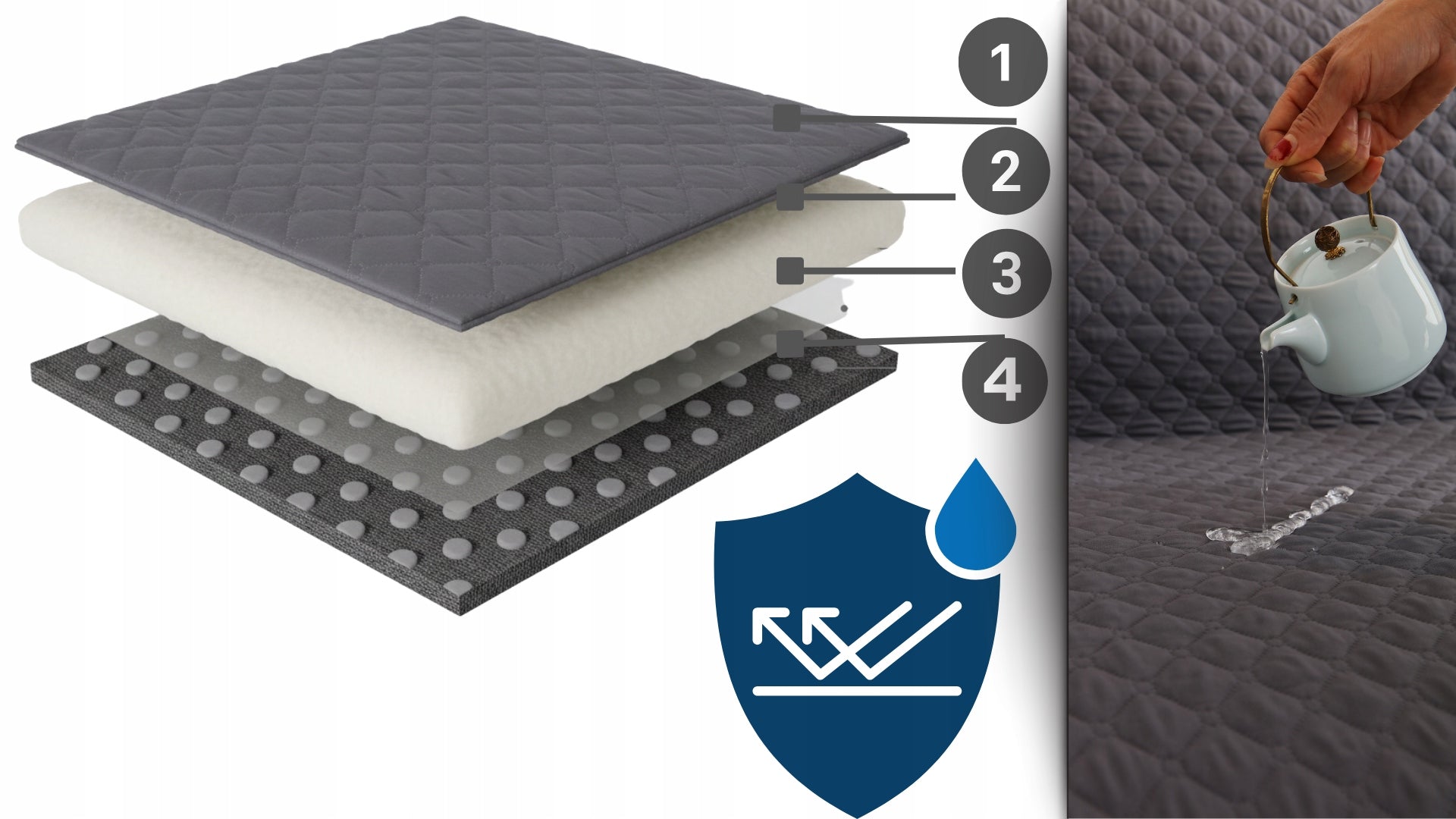 Bedspread Dog Protective Couch Non-Slip Waterproof 167x193 Product width 167 cm