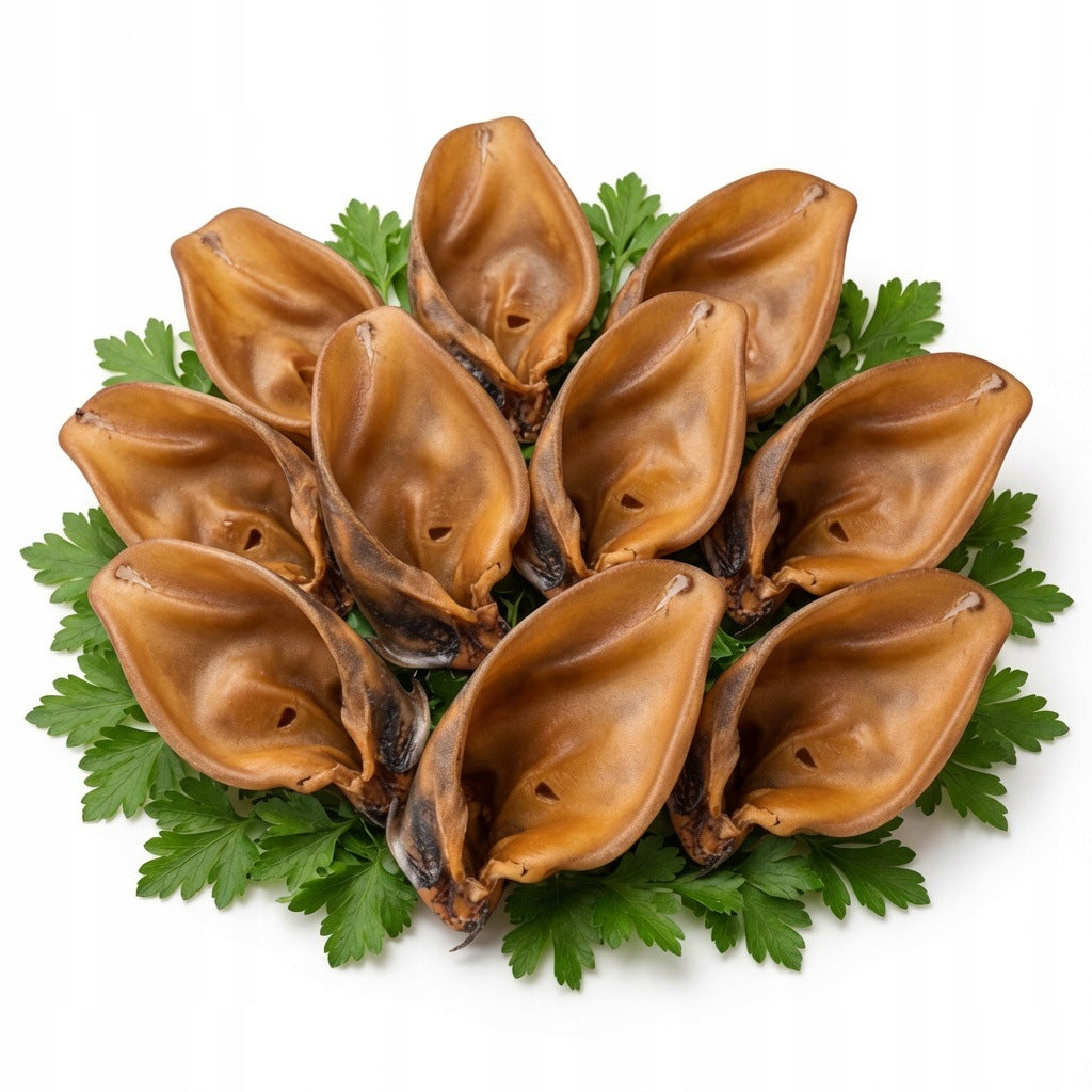 Beef Ear Dried Natural Treat Dog Teether Snack 10 Pcs.