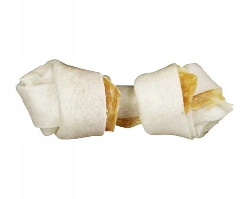 Beef Leather Bonded Bone 10x7cm Meat Chicken Dog Teether Treat Manufacturer code TPKW7
