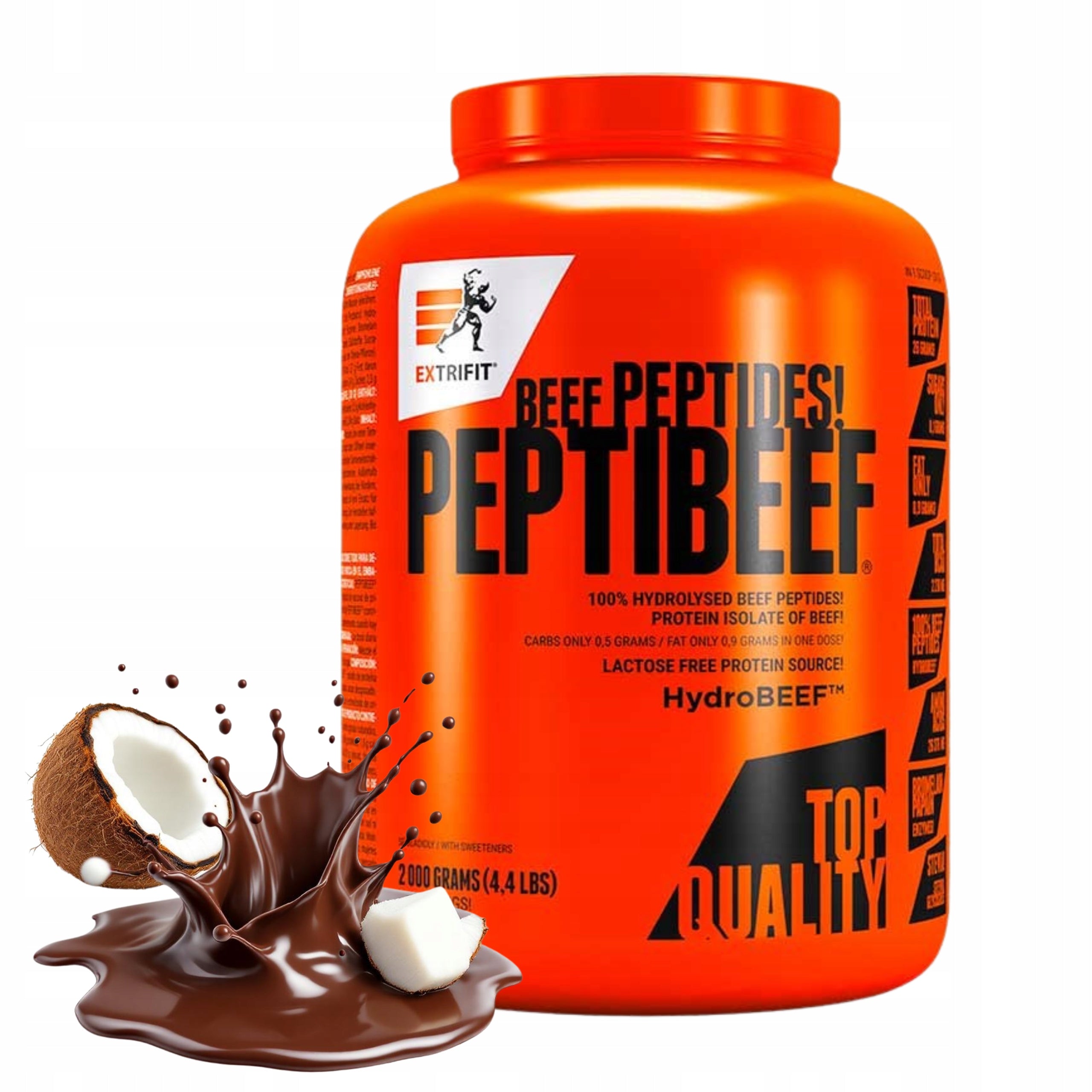 Beef Protein EXTRIFIT PEPTI BEEF 2000g Coconut Chocolate Without Aspartame