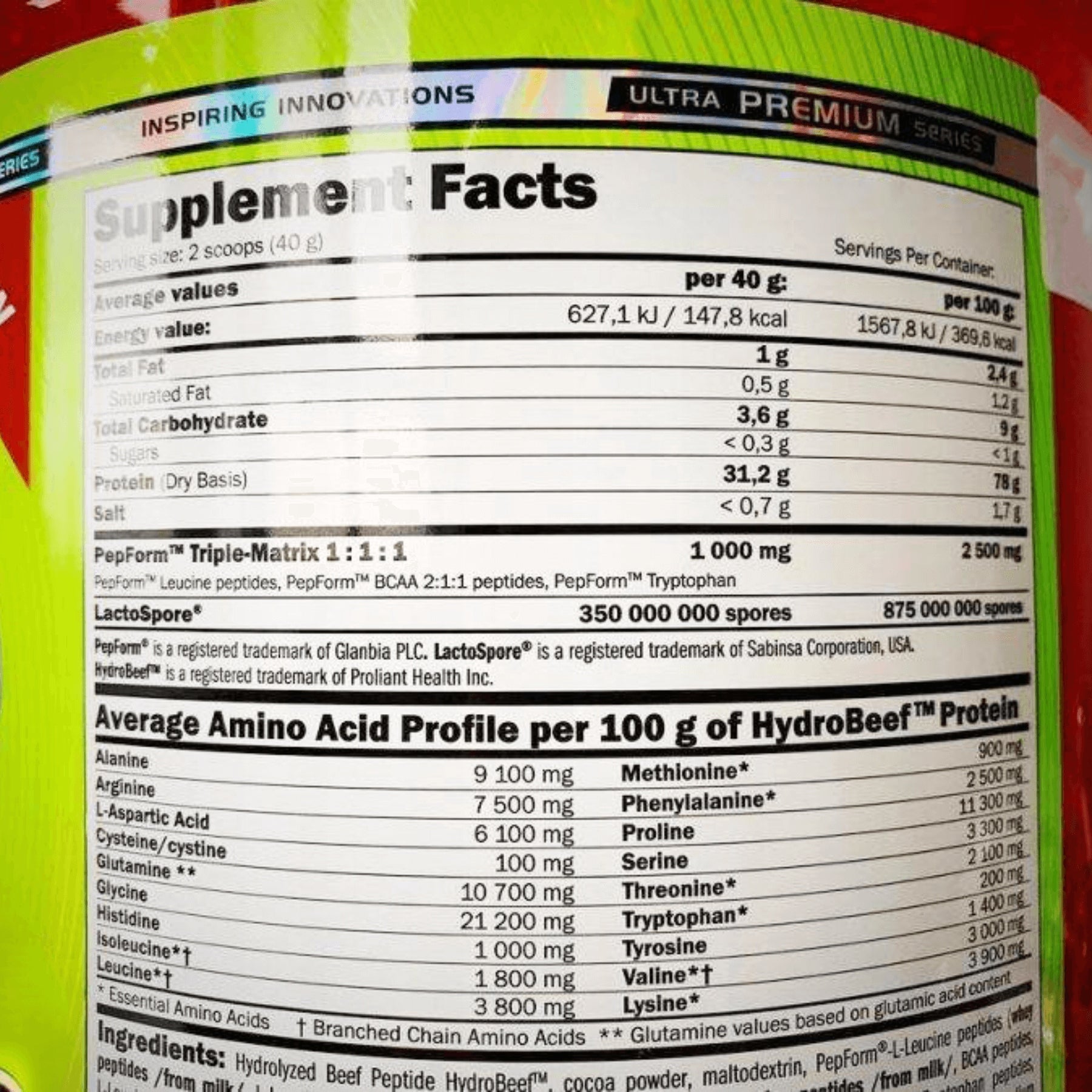 Beef Protein Hydrolyzate Amix Hydro Beef Protein 2000g Beef Collagen Packaging status original