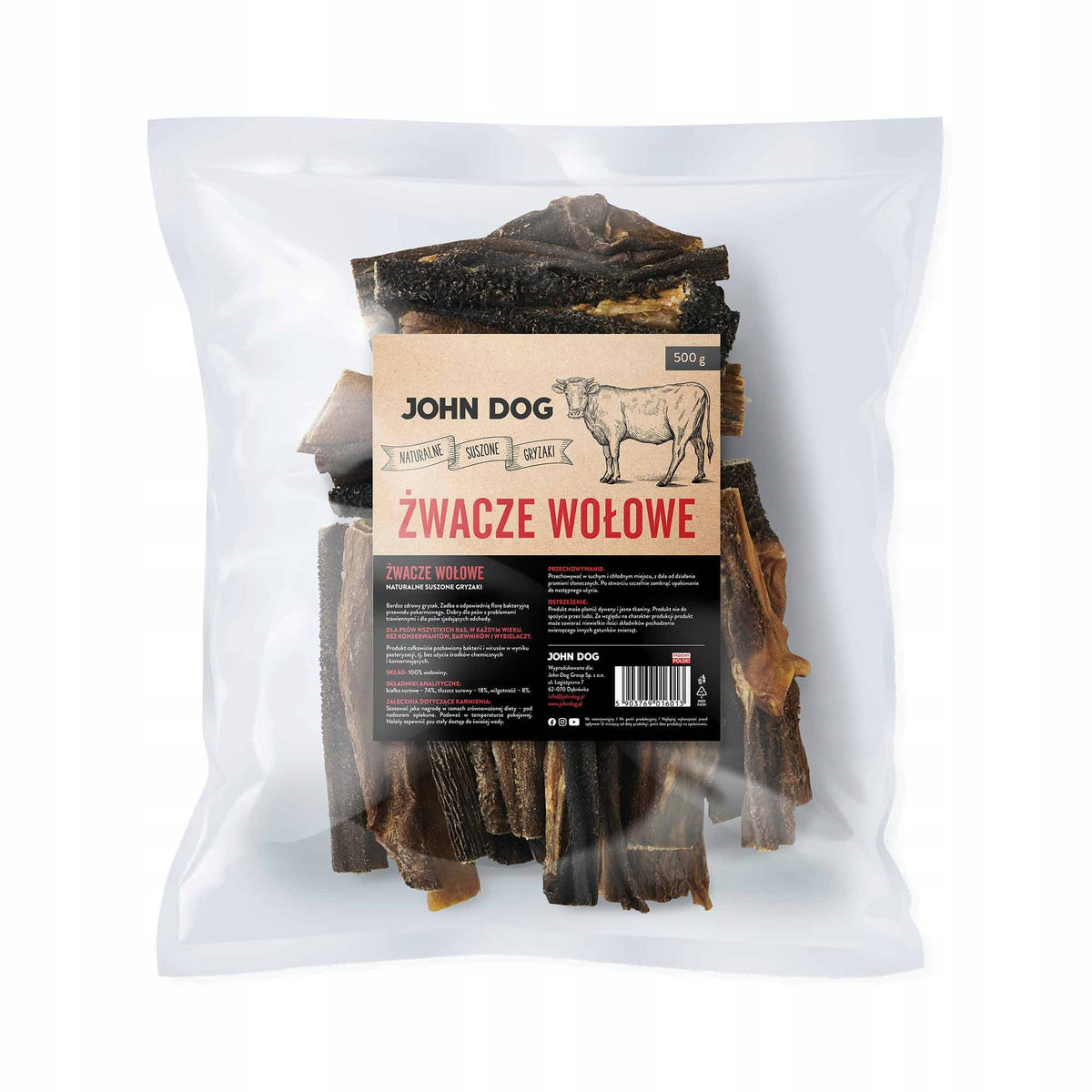 Beef Rumens for Dogs Dried Natural Teether 500 g John Dog