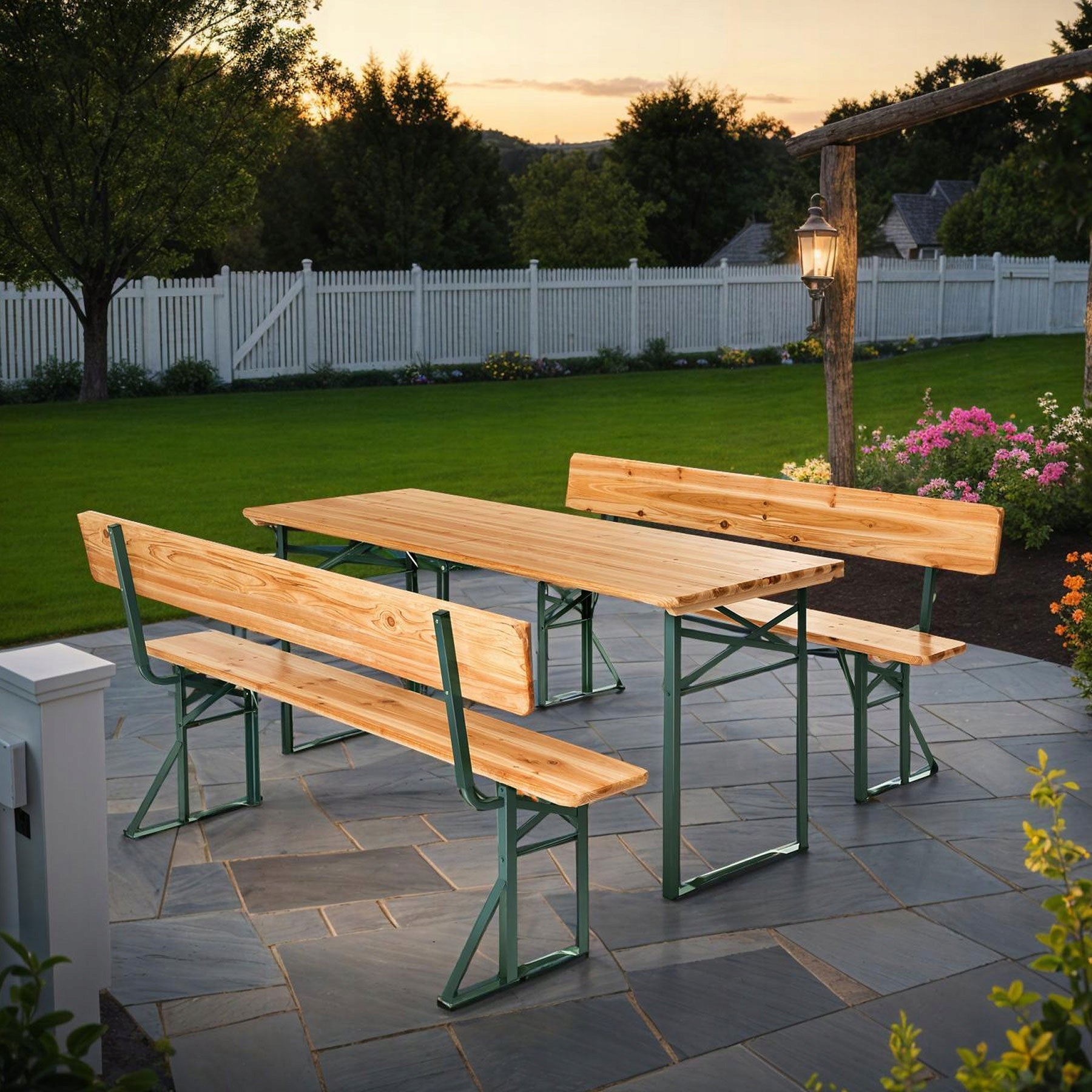 Beer set Franz II, 3-piece, folding, with backrests Manufacturer TecTake
