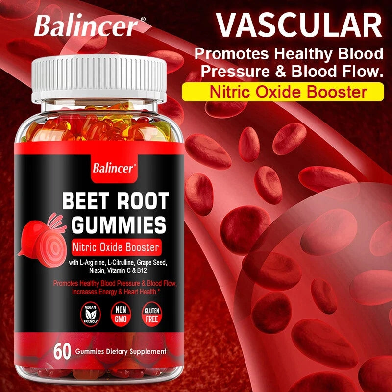 Beet gummies – nitric oxide booster – support normal blood pressure Packaging status original