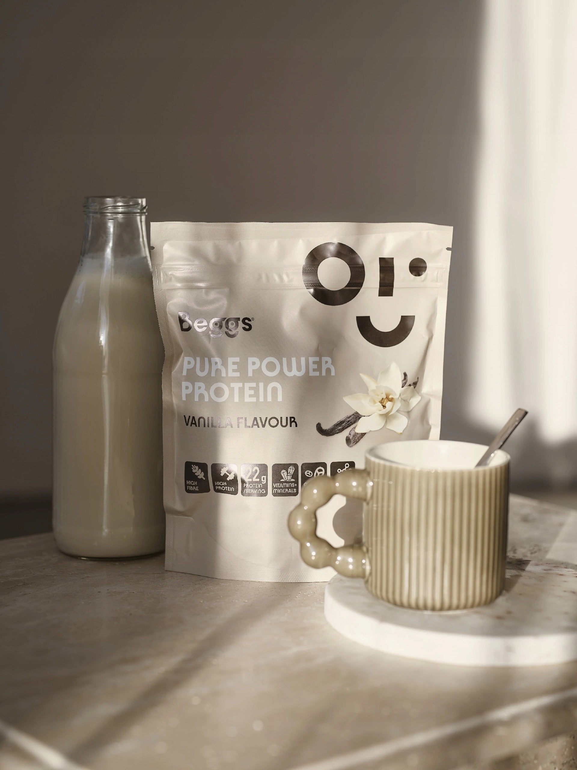 Beggs Pure Power Protein Vanilla 550g Packaging status original