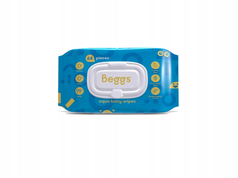 Beggs Wet Wipes for Children Flushable 64 Pieces
