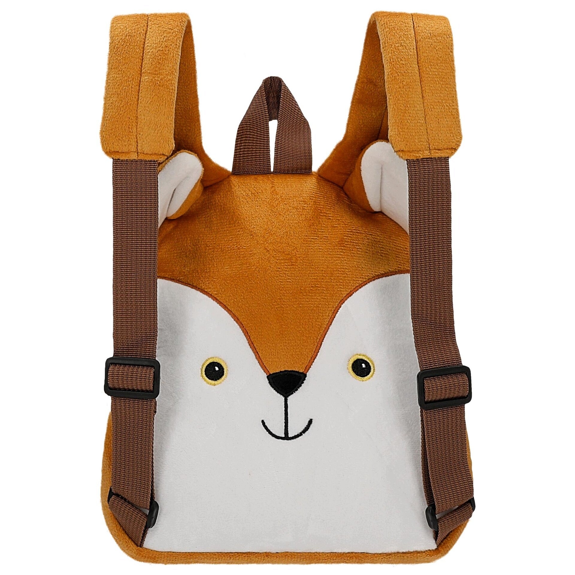 Beige 2in1 backpack with detachable plush fox BARTEK Dimensions not specified