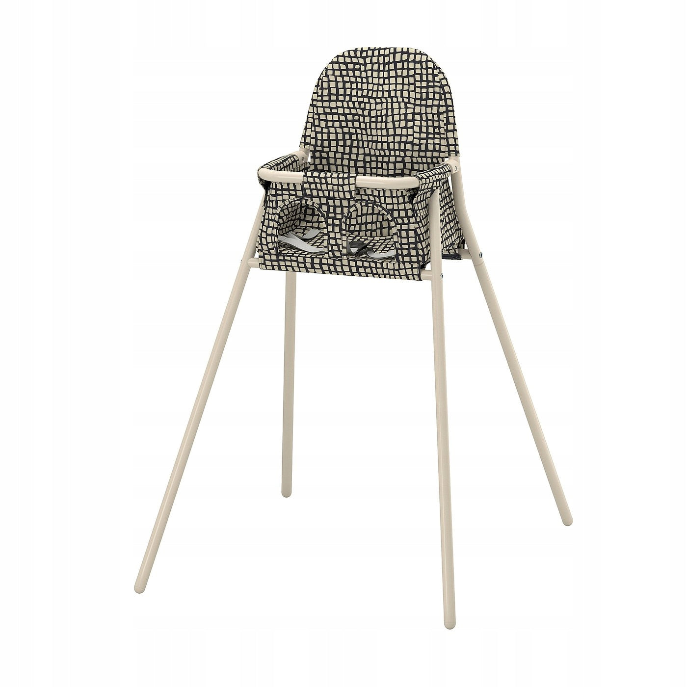 Beige Feeding Chair with Tray for Kids