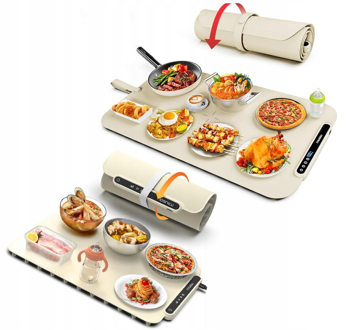 Beige Food Heating Mat